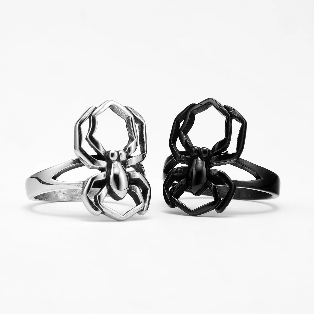 Spider Men Rings Stainless Steel Punk Stylish Hiphop Women Jewelry Fashion Accessories Halloween Gift Cool Stuff Wholesale