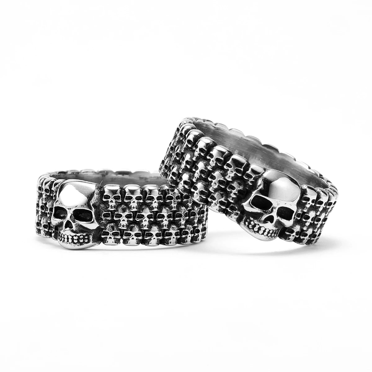 Hell Skull Unique Men Rings Stainless Steel Women Jewelry Punk Retro New In Rock Fashion Accessories Gift Wholesale Dropshiping