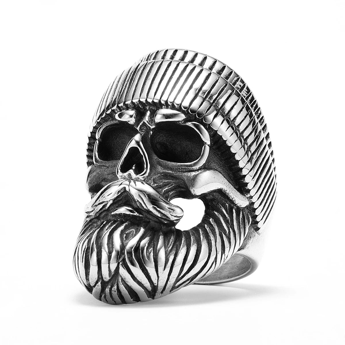 Hippie Skull Rider Men Rings Stainless Steel Women Jewelry Punk Retro New In Rock Fashion Accessories Gift Wholesale Dropshiping