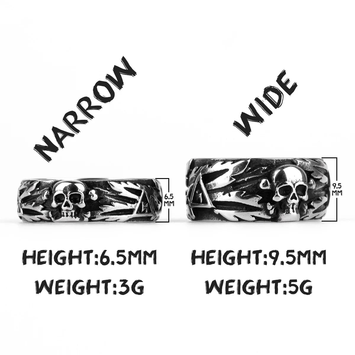 Domineering Skull Devil Men Rings Stainless Steel Women Jewelry Retro Punk New In Rock Gothic Fashion Accessories Gift Wholesale