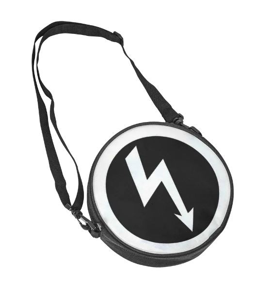 Women Lady Girl Punk Dark Skull Head Thunder Flash Printed Gothic Cross Body MOON Messenger Bag Round Handbag Harajuku Gift