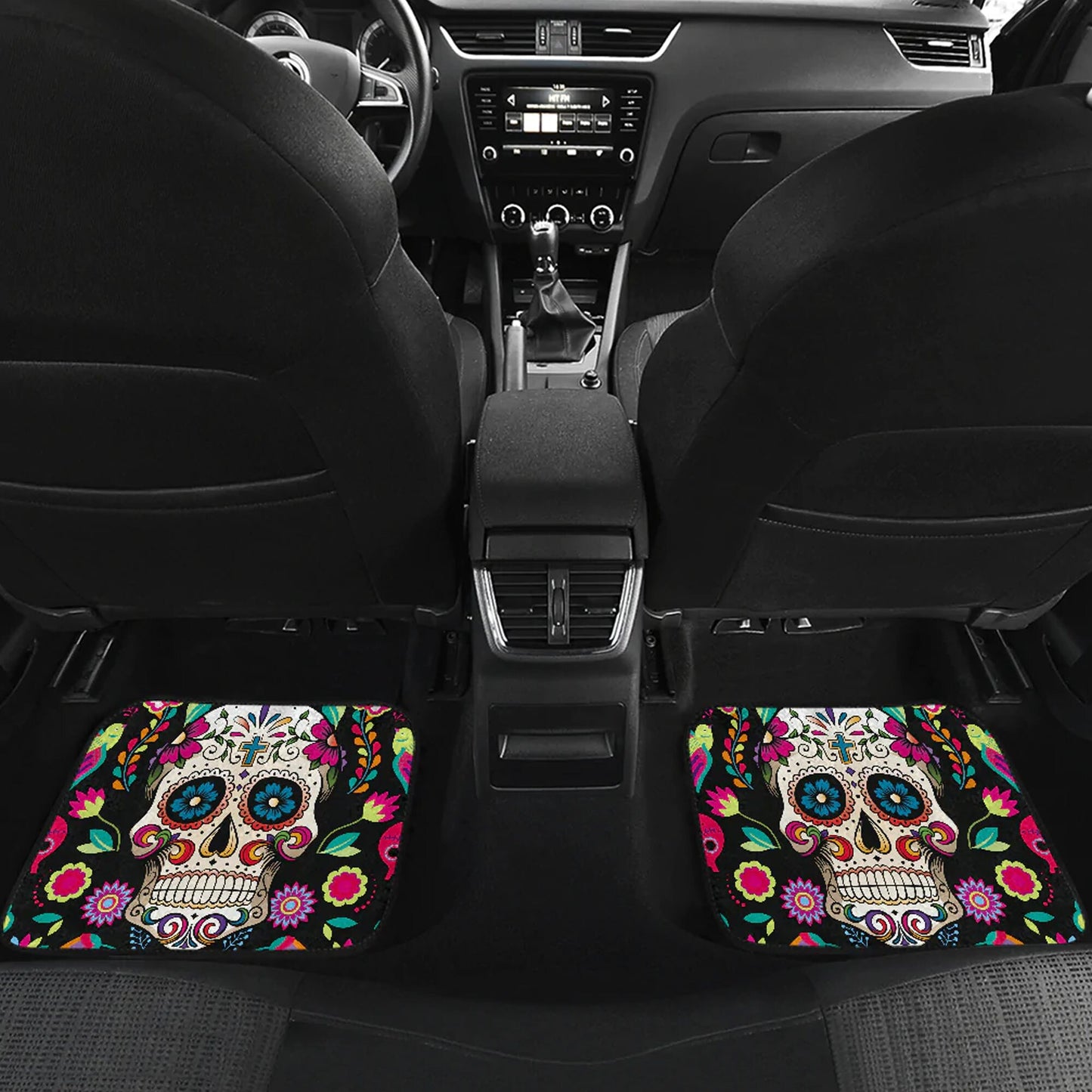 Dia de los muertos calaveras Car Seat Covers car mats, day of the dead car seat cover mats, sugar skull car accessories seat covers mats