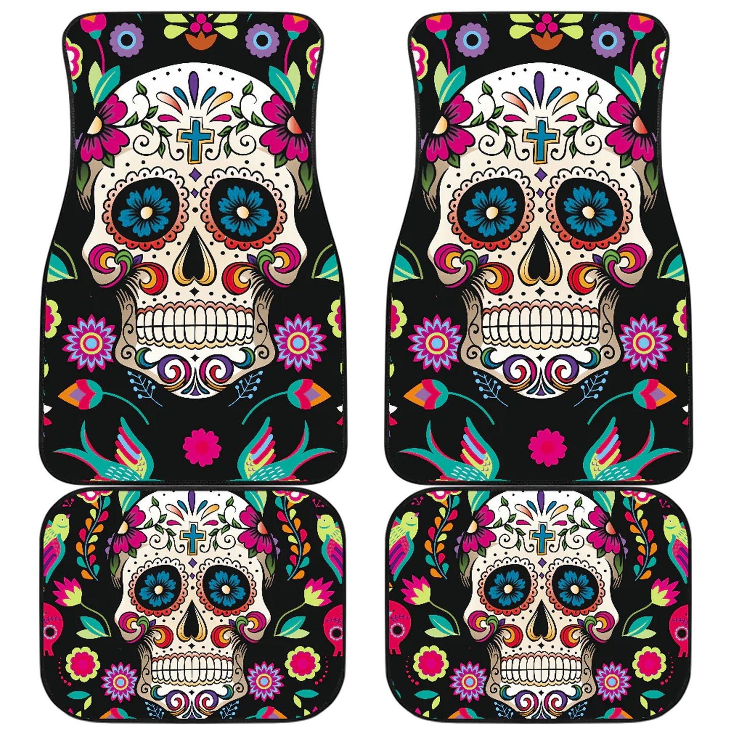 Dia de los muertos calaveras Car Seat Covers car mats, day of the dead car seat cover mats, sugar skull car accessories seat covers mats