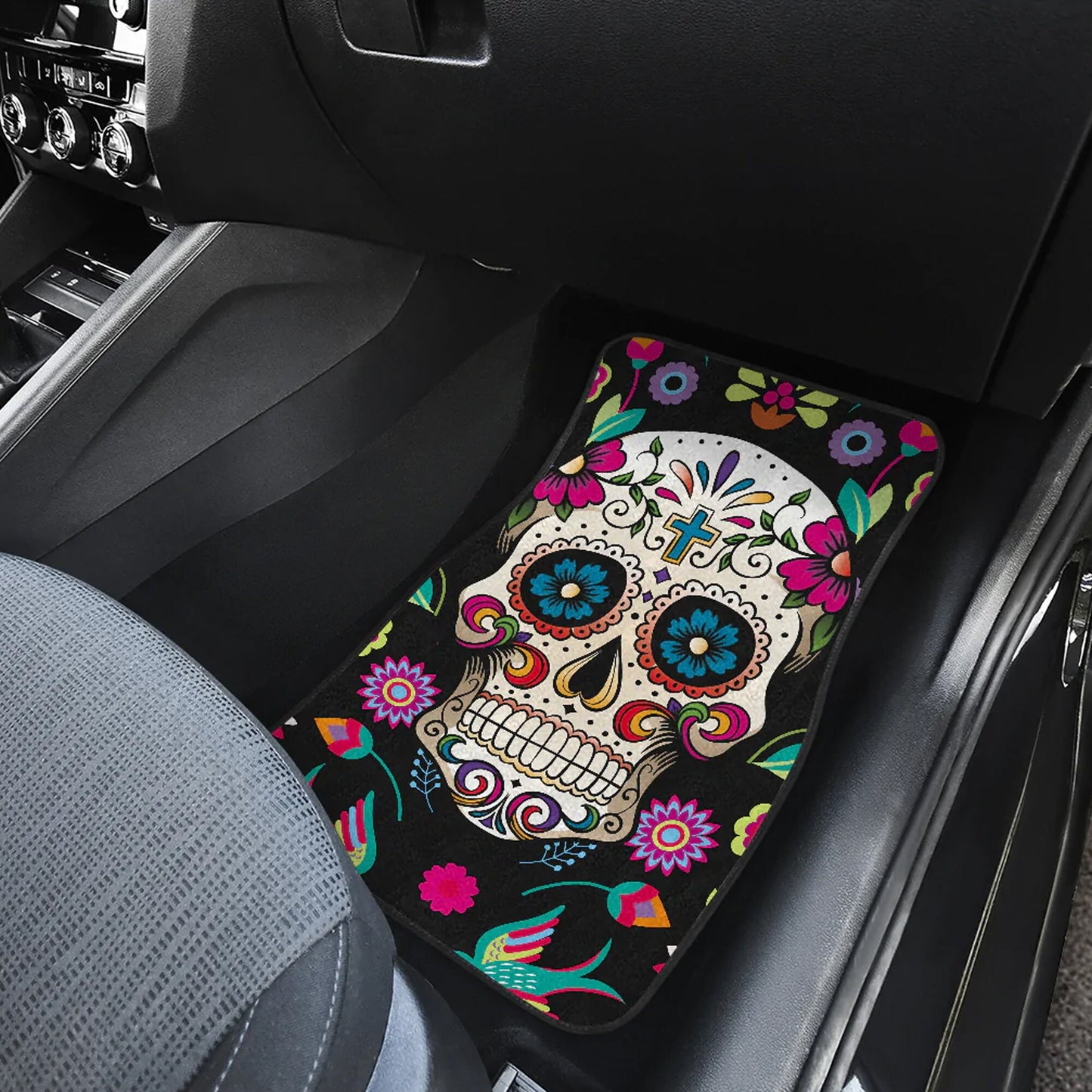 Dia de los muertos calaveras Car Seat Covers car mats, day of the dead car seat cover mats, sugar skull car accessories seat covers mats