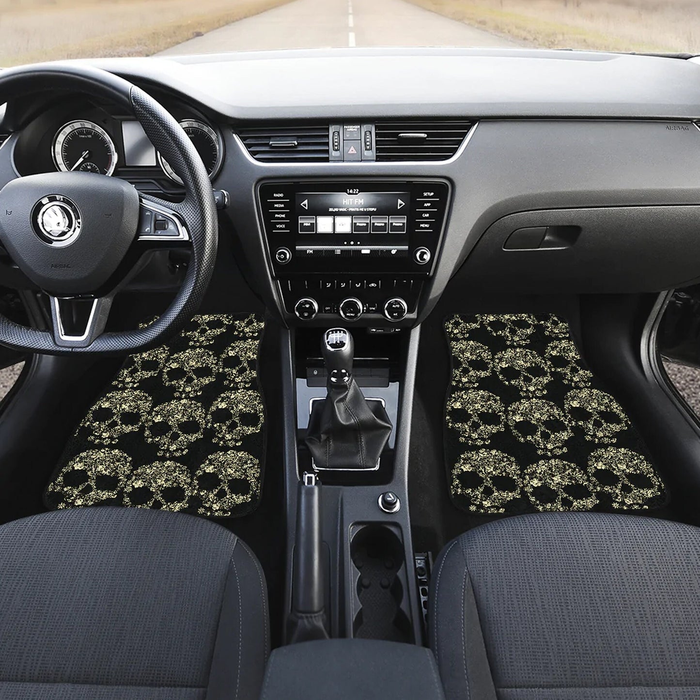 Sugar skull Car Seat Covers car mats, Sugar skull car seat protector car mats, Day of the dead gothic skulls car seat protector covers mats