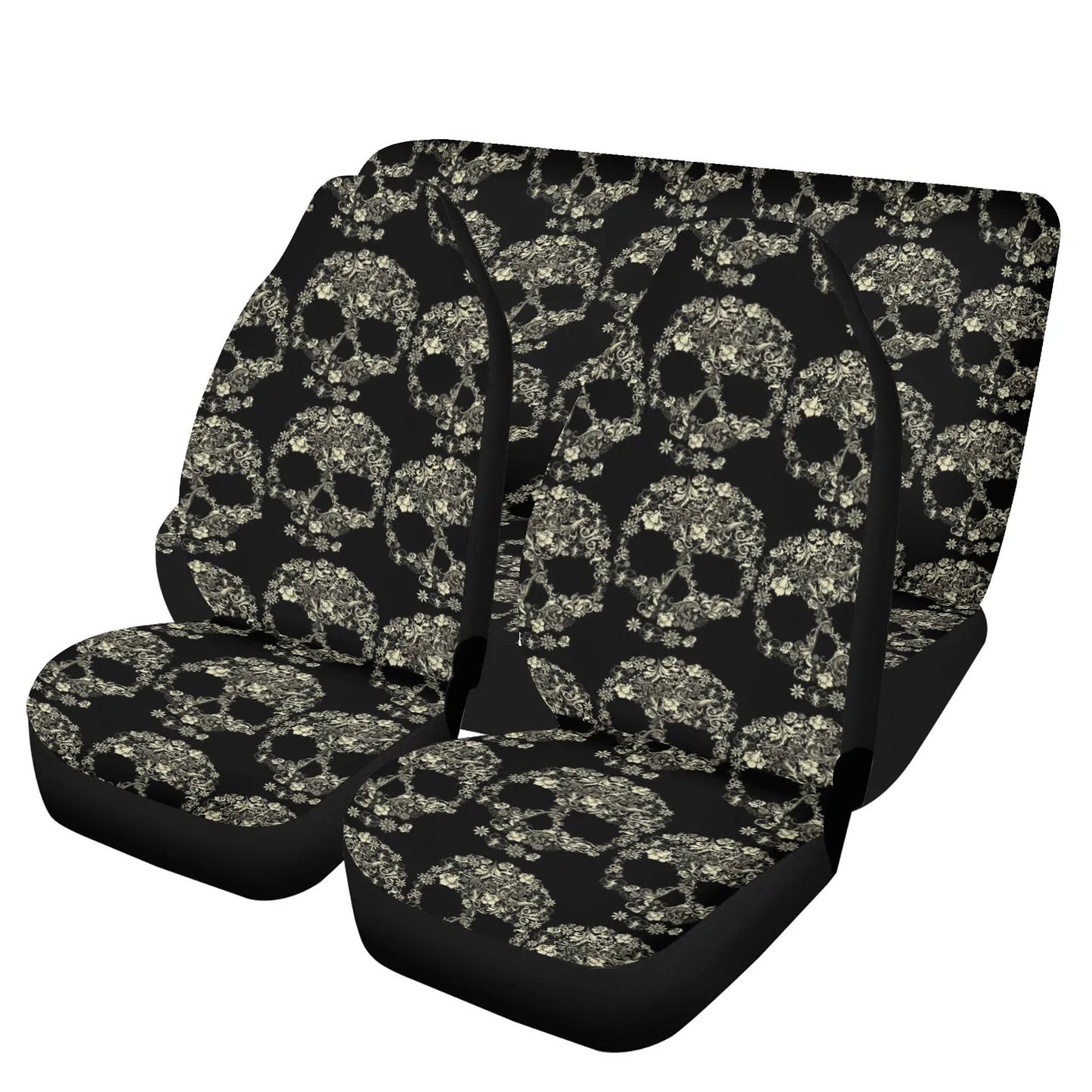 Sugar skull Car Seat Covers car mats, Sugar skull car seat protector car mats, Day of the dead gothic skulls car seat protector covers mats