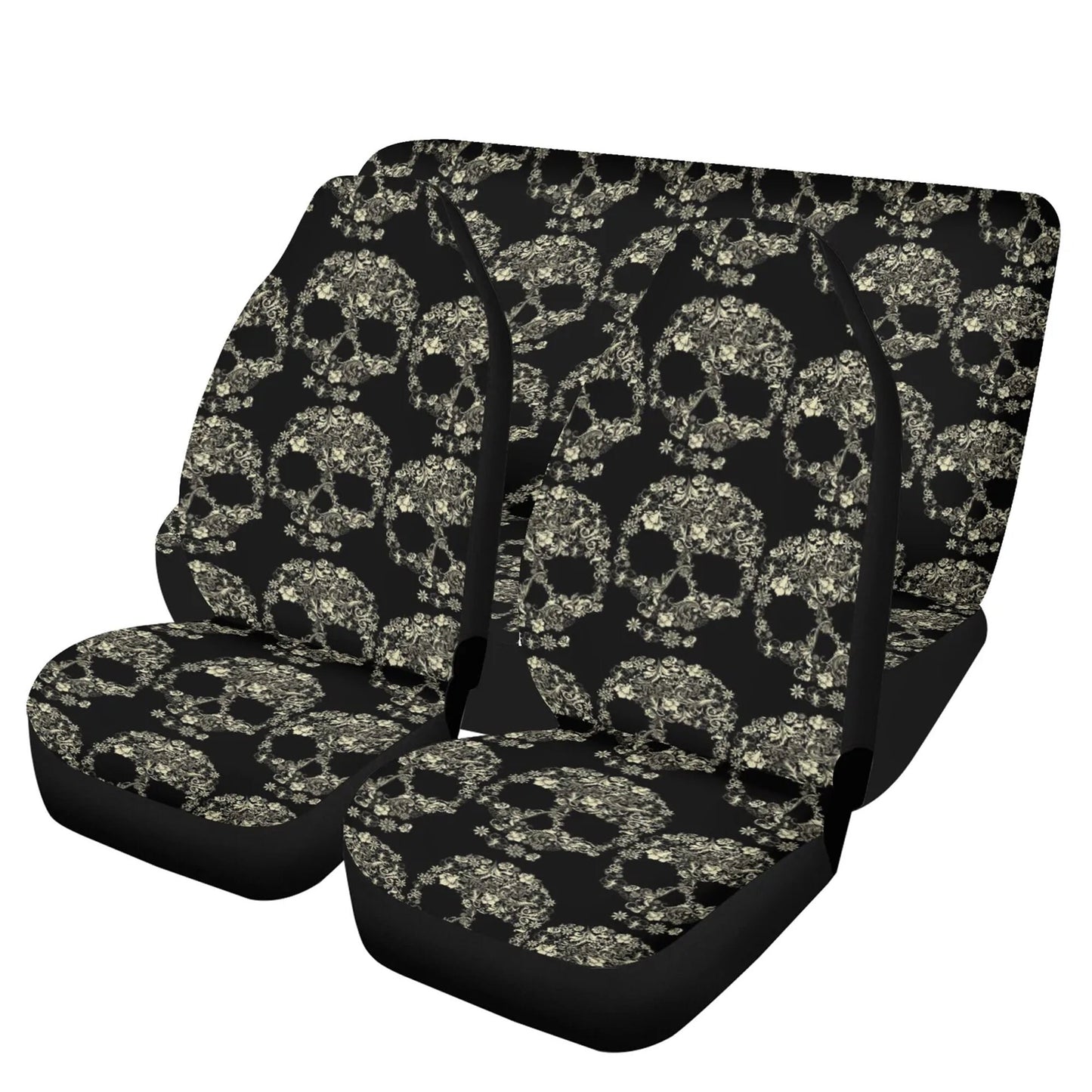 Sugar skull Car Seat Covers car mats, Sugar skull car seat protector car mats, Day of the dead gothic skulls car seat protector covers mats
