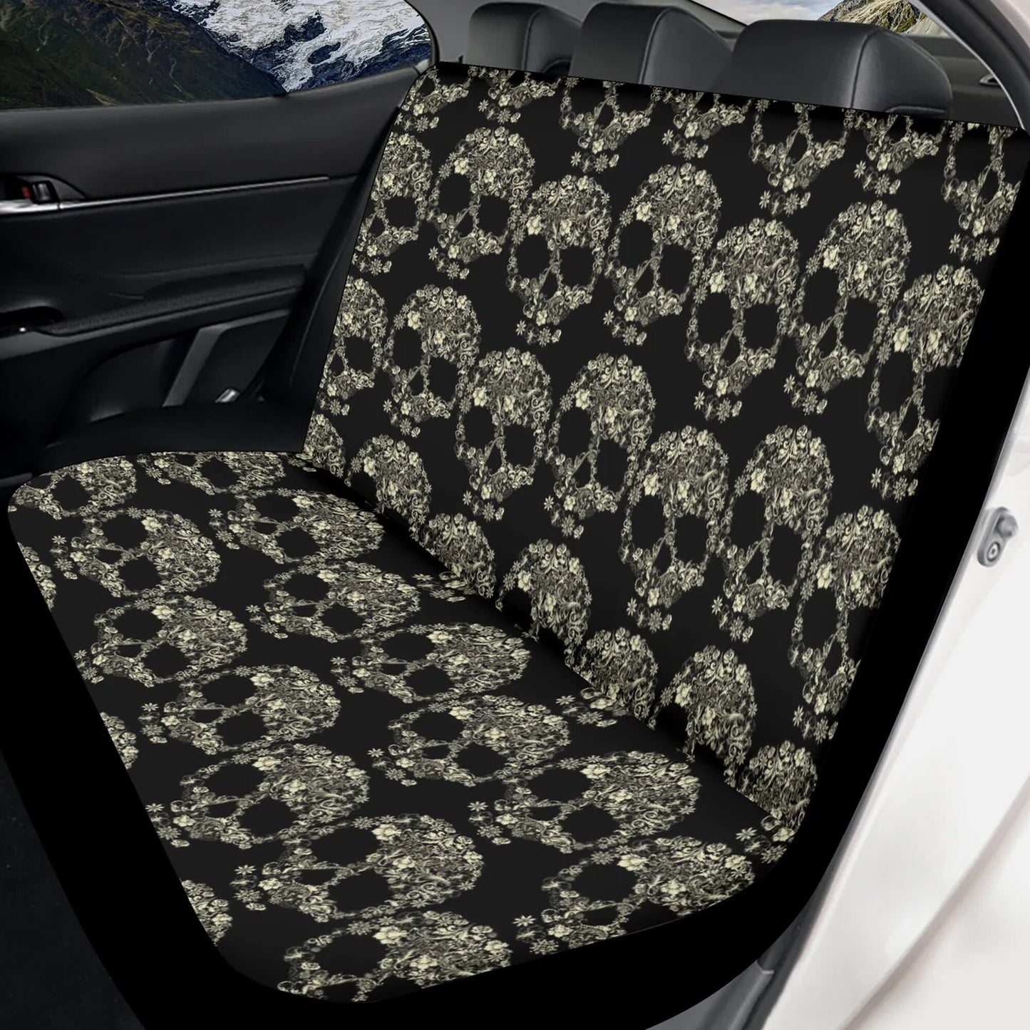 Sugar skull Car Seat Covers car mats, Sugar skull car seat protector car mats, Day of the dead gothic skulls car seat protector covers mats