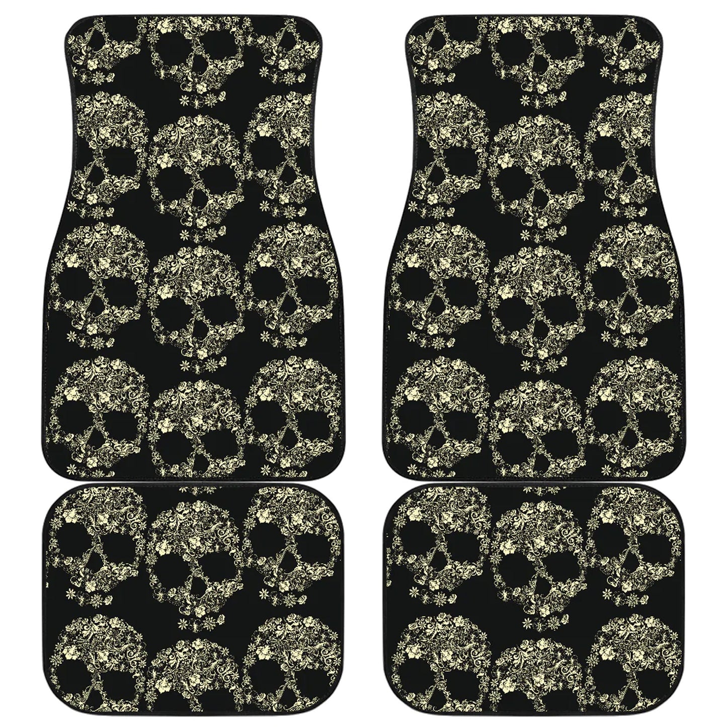 Sugar skull Car Seat Covers car mats, Sugar skull car seat protector car mats, Day of the dead gothic skulls car seat protector covers mats