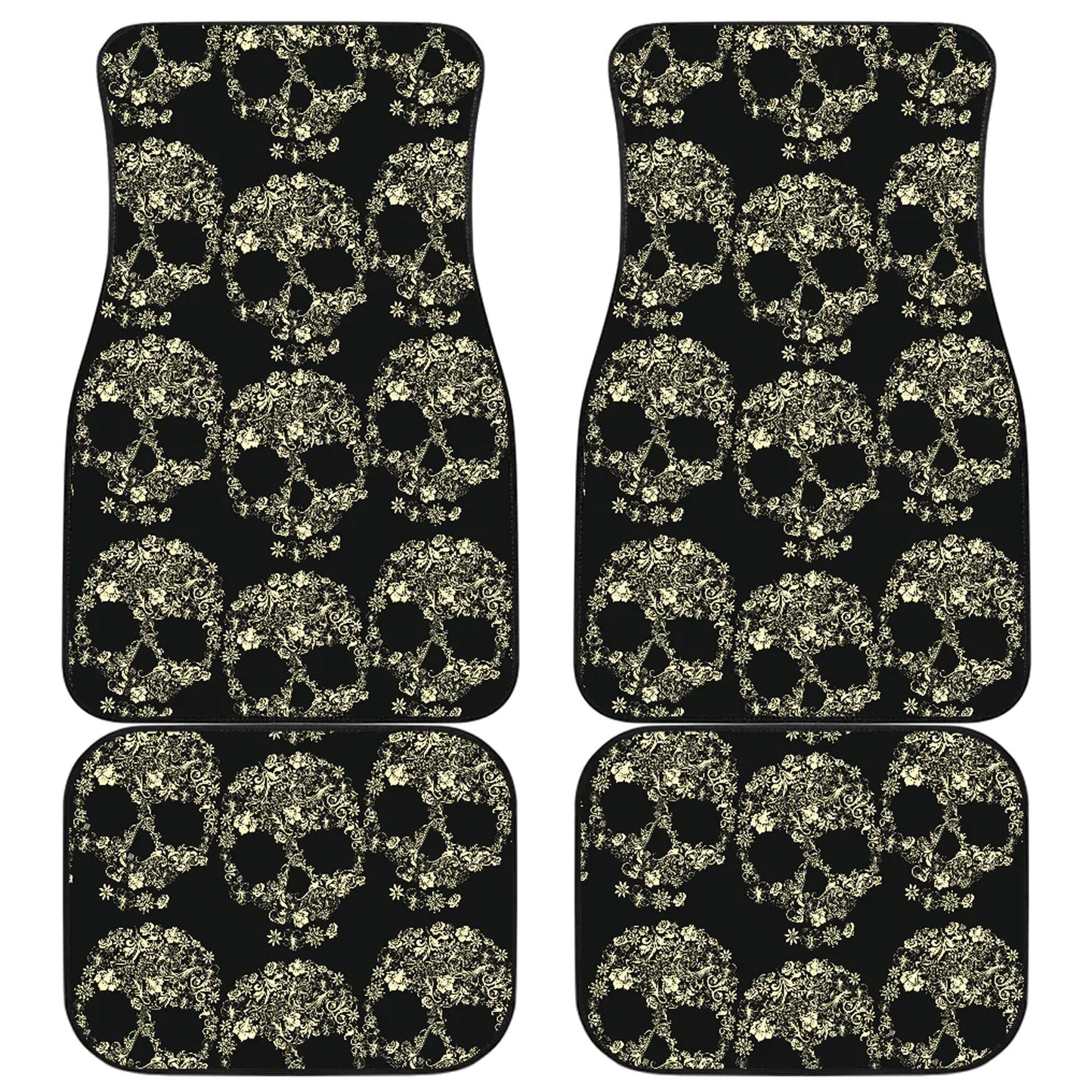 Sugar skull Car Seat Covers car mats, Sugar skull car seat protector car mats, Day of the dead gothic skulls car seat protector covers mats