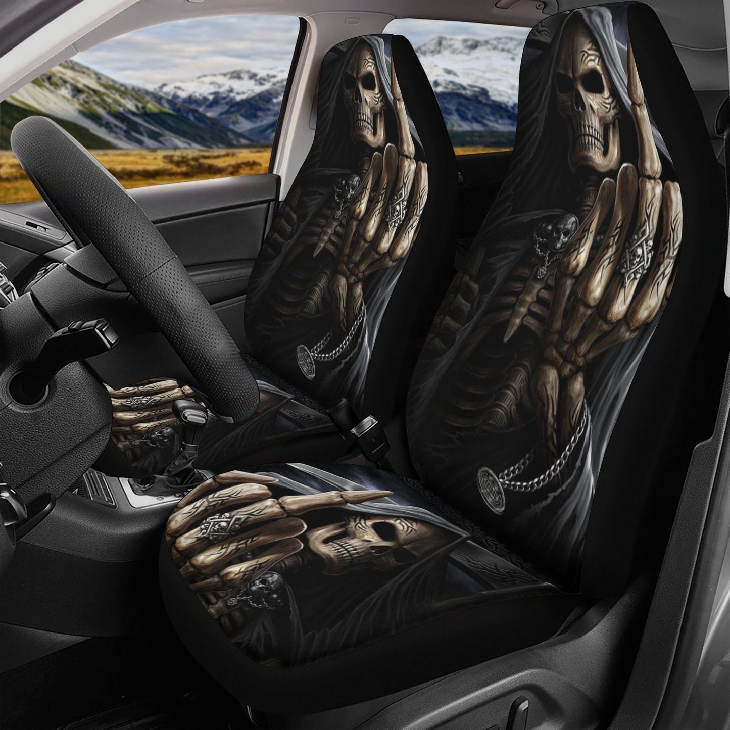 Skull Car Seat Cover car mat Halloween death seat cover mat ghost car seat protector cover Death skull mat skeleton car mat seat protector