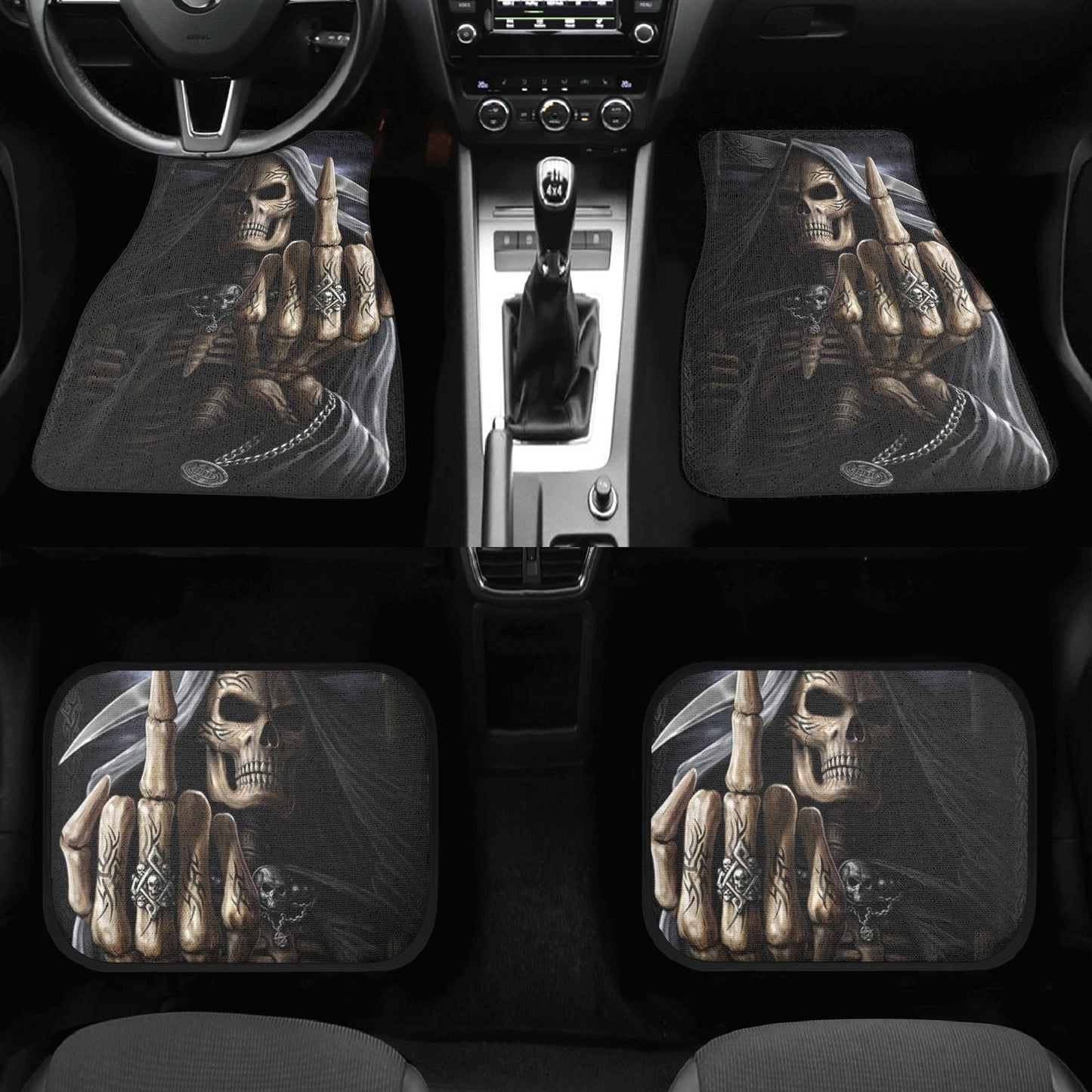 Skull Car Seat Cover car mat Halloween death seat cover mat ghost car seat protector cover Death skull mat skeleton car mat seat protector