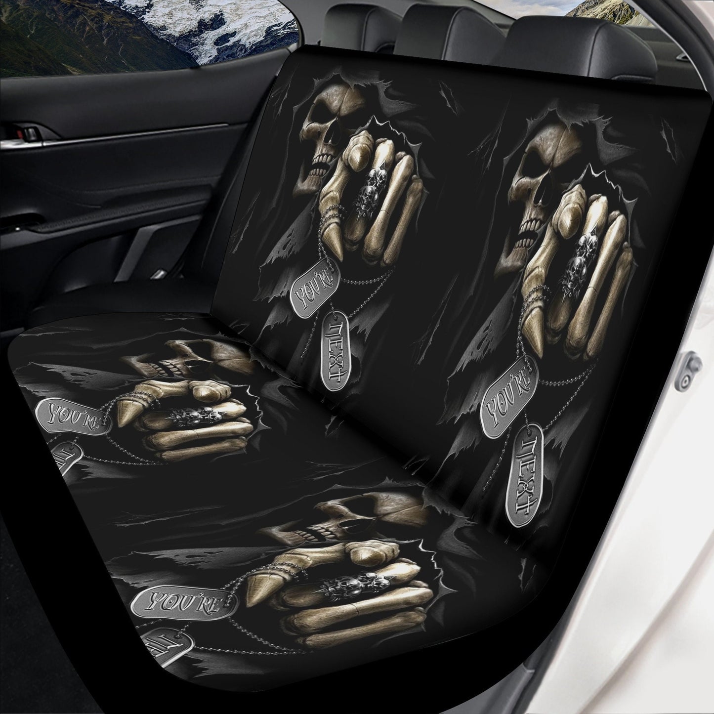 You're next Grim reaper Skull Car Seat Cover car mat Halloween seat cover mat skull car seat protectorskel eton car mat skull seat protector