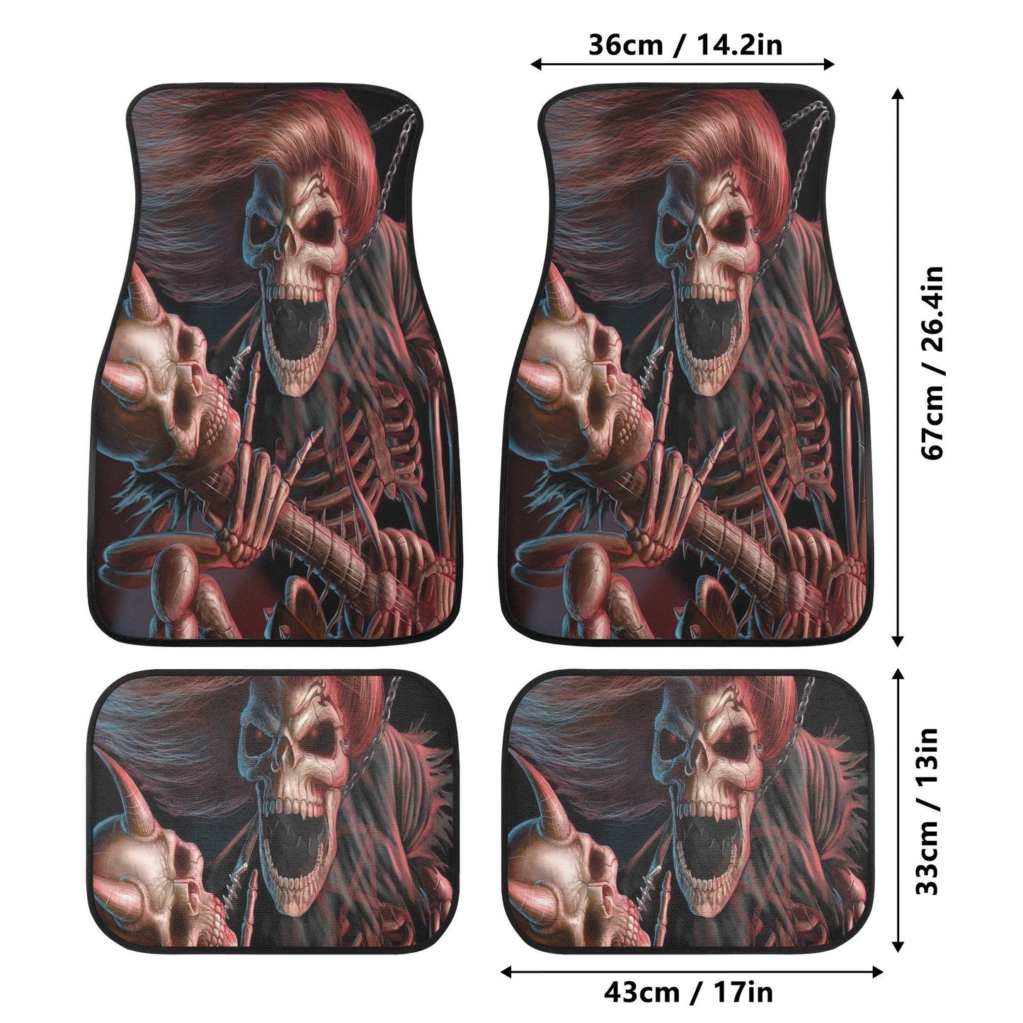 Grim reaper Skull Car Seat Cover car mat Halloween death seat cover mat ghost car seat protector skull mat skeleton car mat seat protector