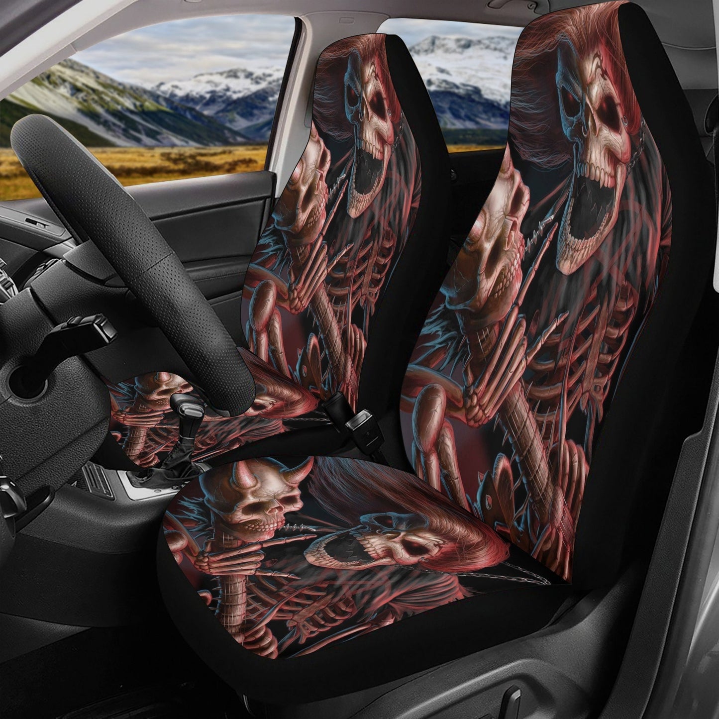 Grim reaper Skull Car Seat Cover car mat Halloween death seat cover mat ghost car seat protector skull mat skeleton car mat seat protector