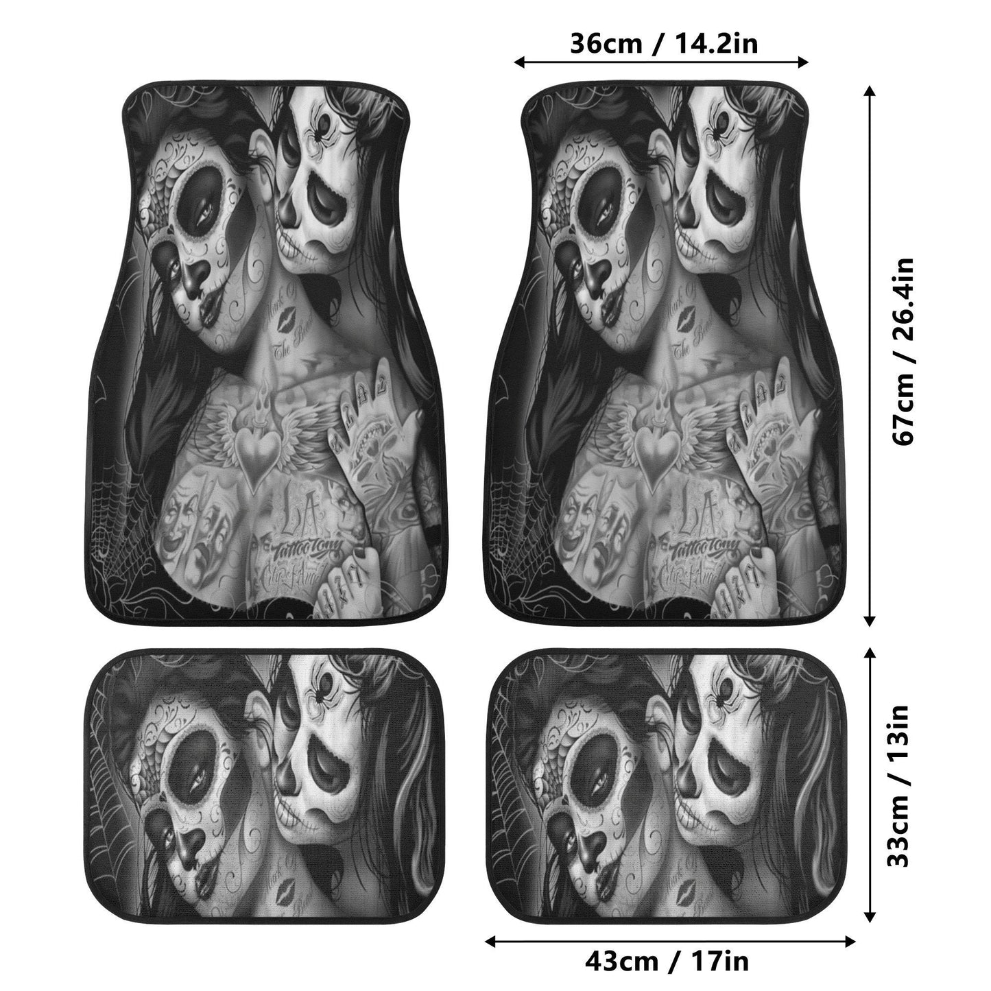 Sugar skull girl Car Seat Covers car mat Candy skull car seat protector Day of the dead girls car mat floral rose skull car seat cover mats