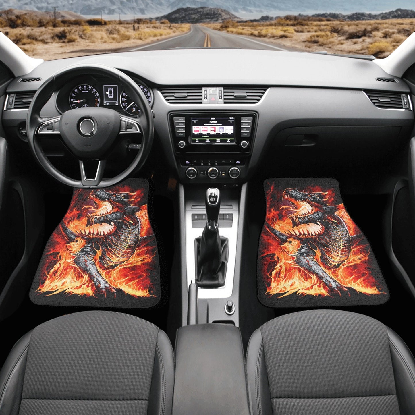 Dragon Skull Car Seat Cover car mat Halloween Gothic seat cover mat protector Grim reaper car seat skull mat skeleton car mat seat protector