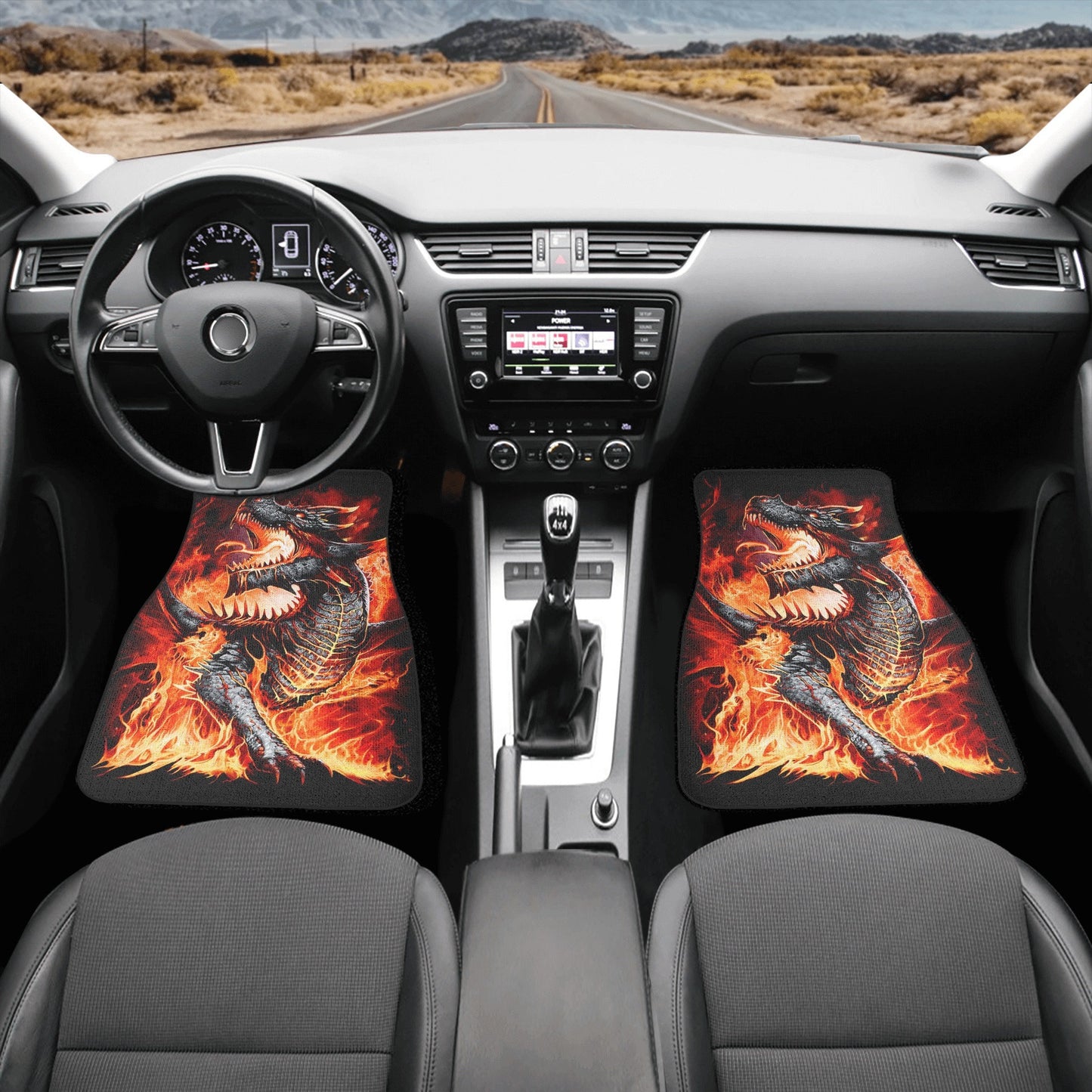Dragon Skull Car Seat Cover car mat Halloween Gothic seat cover mat protector Grim reaper car seat skull mat skeleton car mat seat protector