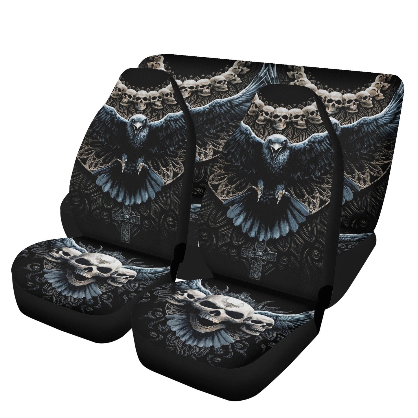 Gothic Skulls bird Car Seat Cover car mat Skeleton death seat cover mat Animal skull car seat protector skull mat skeleton car mat seat tool