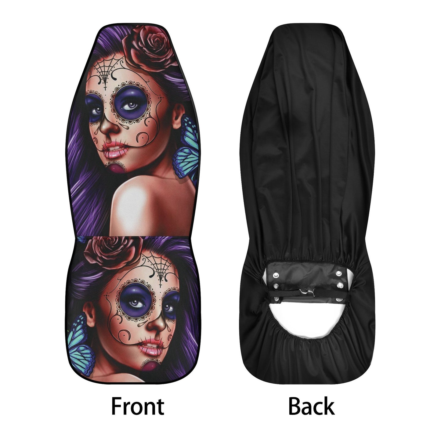 Girl Sugar skull Car Seat Covers car mat flower skull car seat protector rose Mexican skull car mat candy skull car accessories seat cover