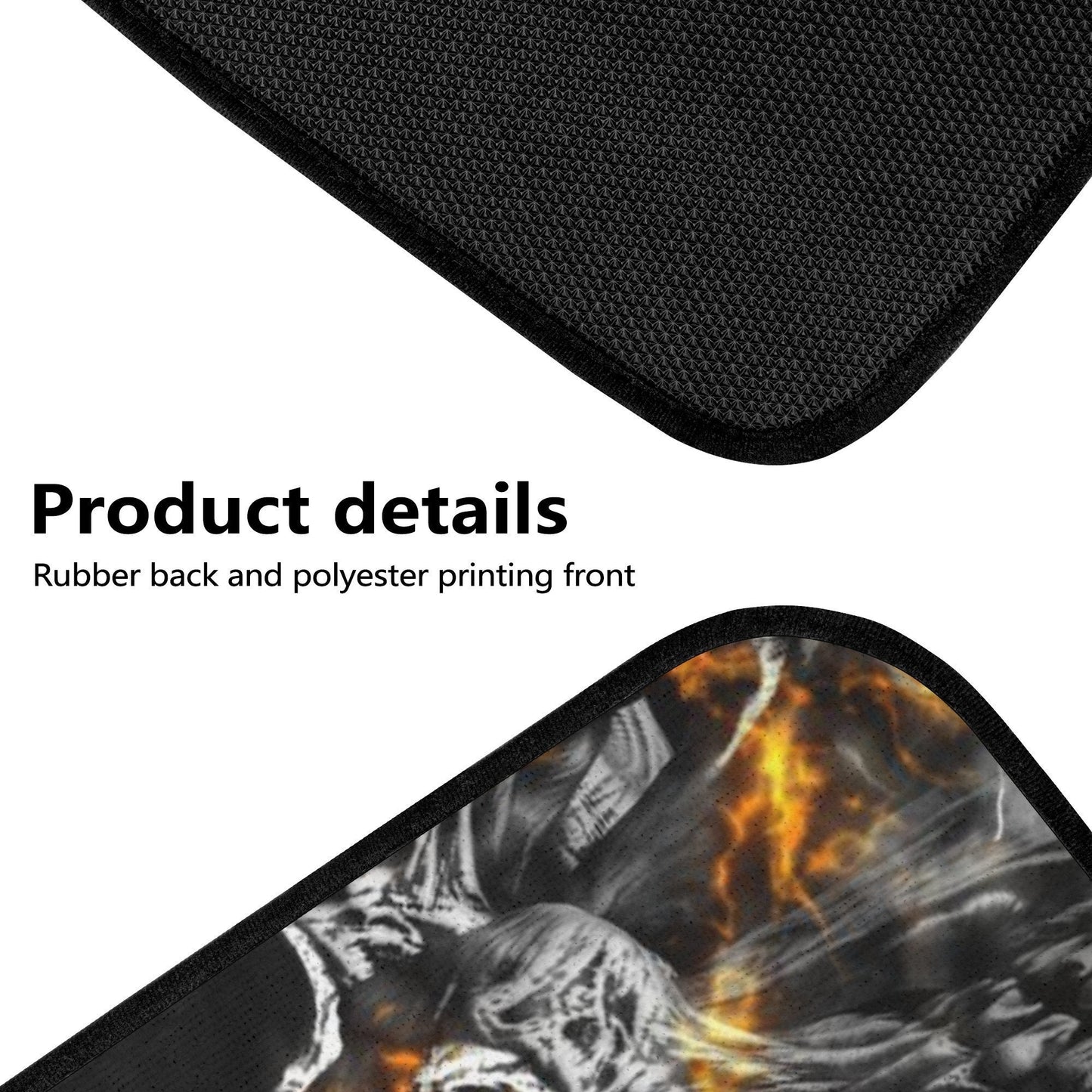 Flaming Skull Car Seat Cover car mat full set, Grim reaper skull seat cover mat for car Gothic skull car seat cover, skull mat cover for car