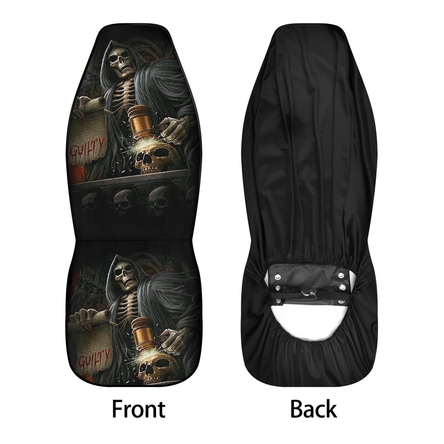 Grim reaper skull Car Seat Cover car mat, Halloween death car seat cover mat ghost skull car seat protector covers mat skeleton car mats