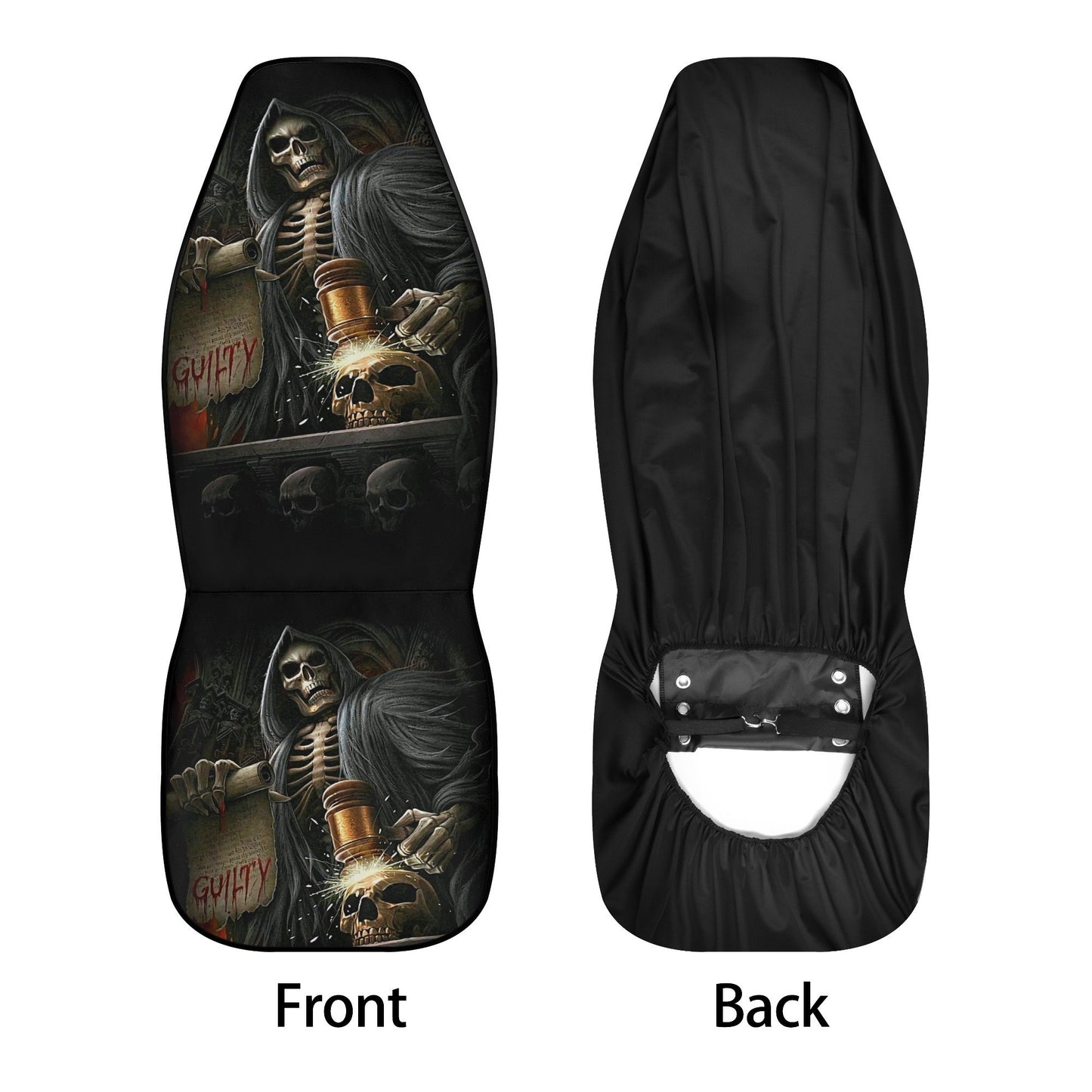Grim reaper skull Car Seat Cover car mat, Halloween death car seat cover mat ghost skull car seat protector covers mat skeleton car mats