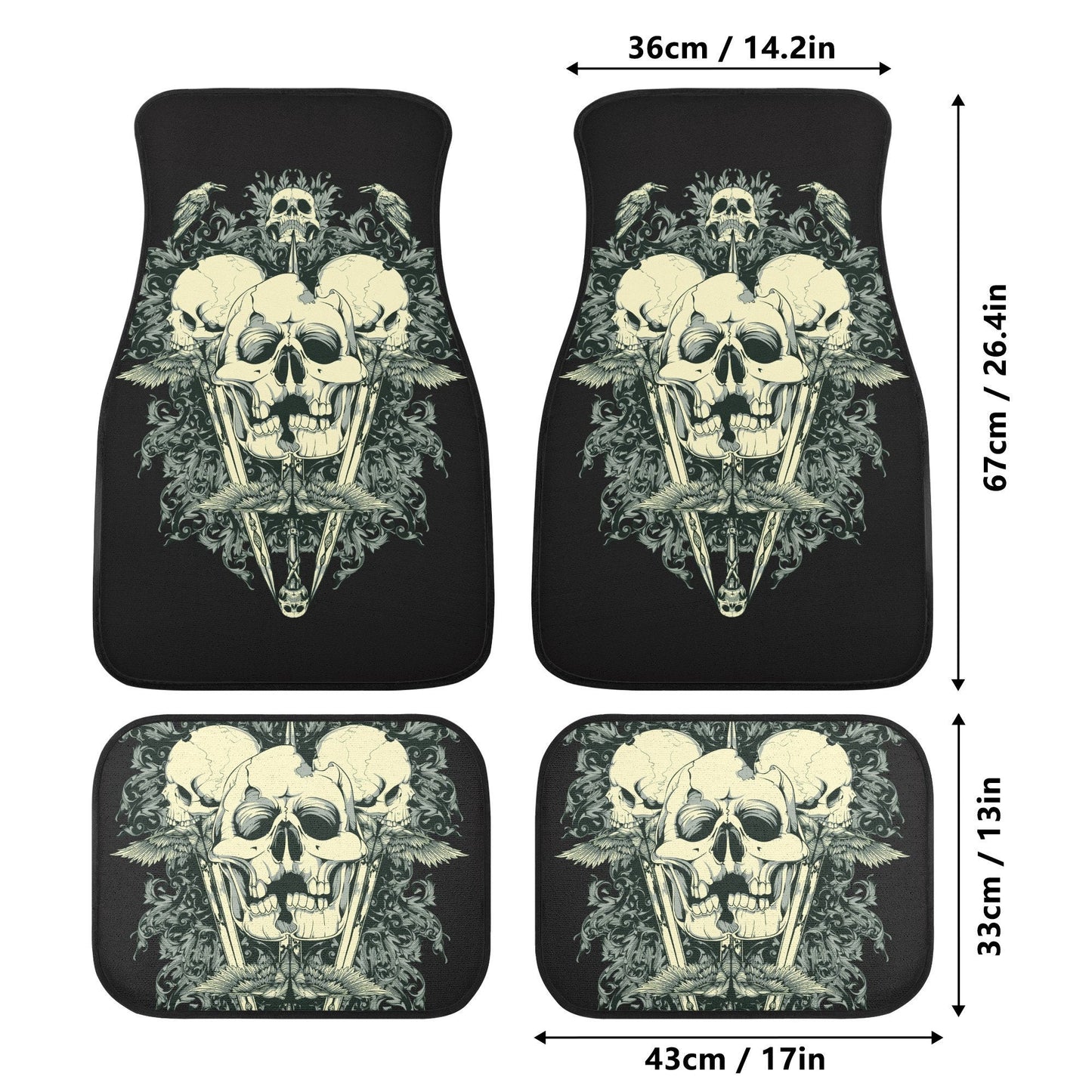 Grim reaper Car Seat Cover skull car mat Halloween skull seat cover mat for car Death seat protector cover mat for car, ghost car seat cover