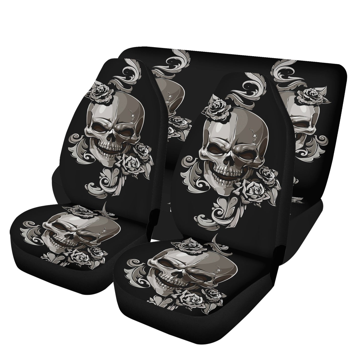 Floral skull car seat cover car mat, candy skull Seat Covers mat for car, skull seat cover rug mat for car, flower skull car seat cover mats