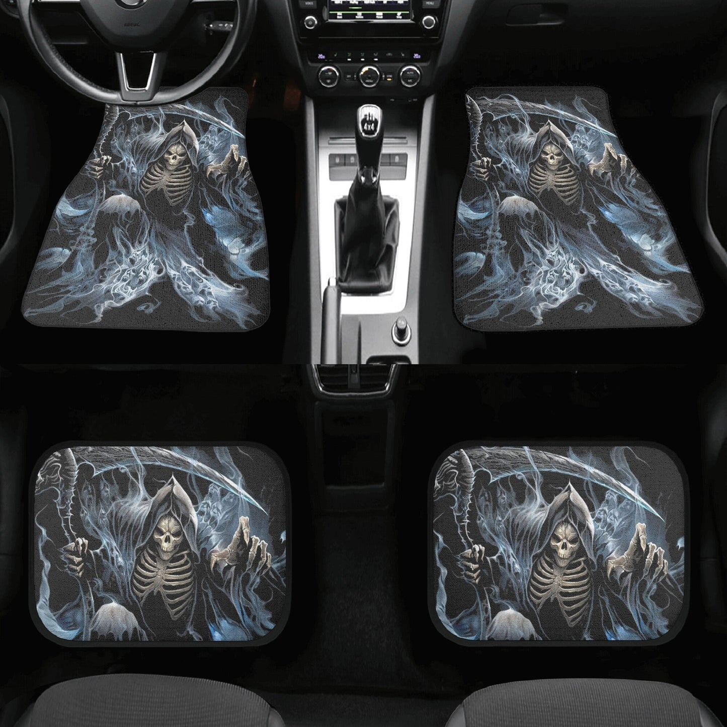 Grim reaper Skull Car Seat Cover car mat Halloween death seat cover mat ghost car seat protector skull mat skeleton car mat seat protector