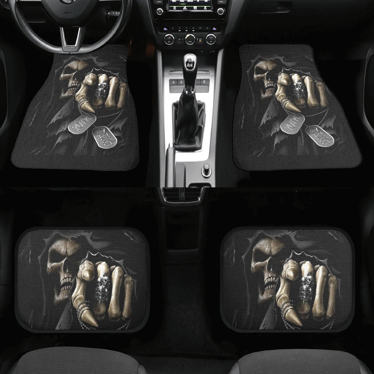 You're next Grim reaper Skull Car Seat Cover car mat Halloween seat cover mat skull car seat protectorskel eton car mat skull seat protector