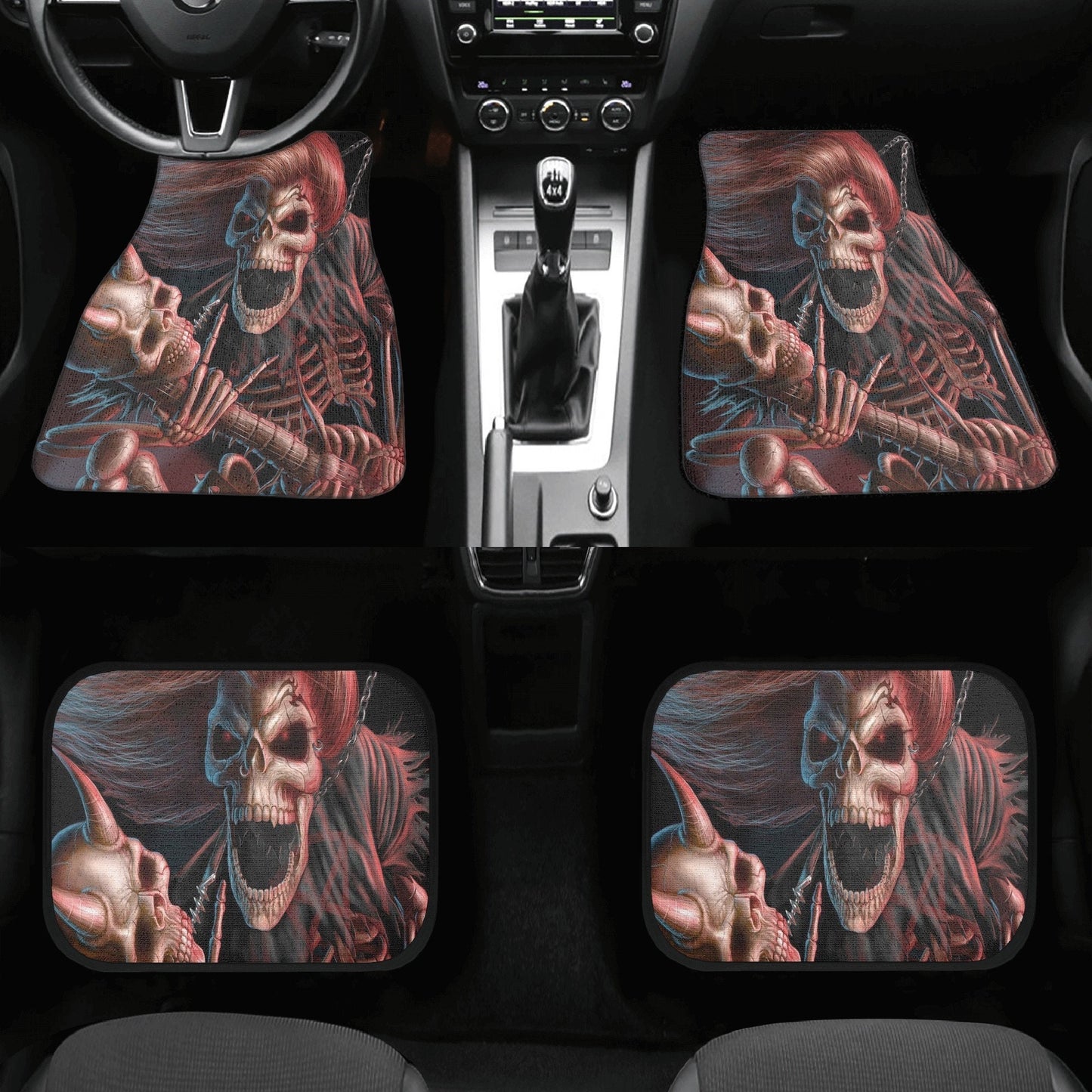 Grim reaper Skull Car Seat Cover car mat Halloween death seat cover mat ghost car seat protector skull mat skeleton car mat seat protector