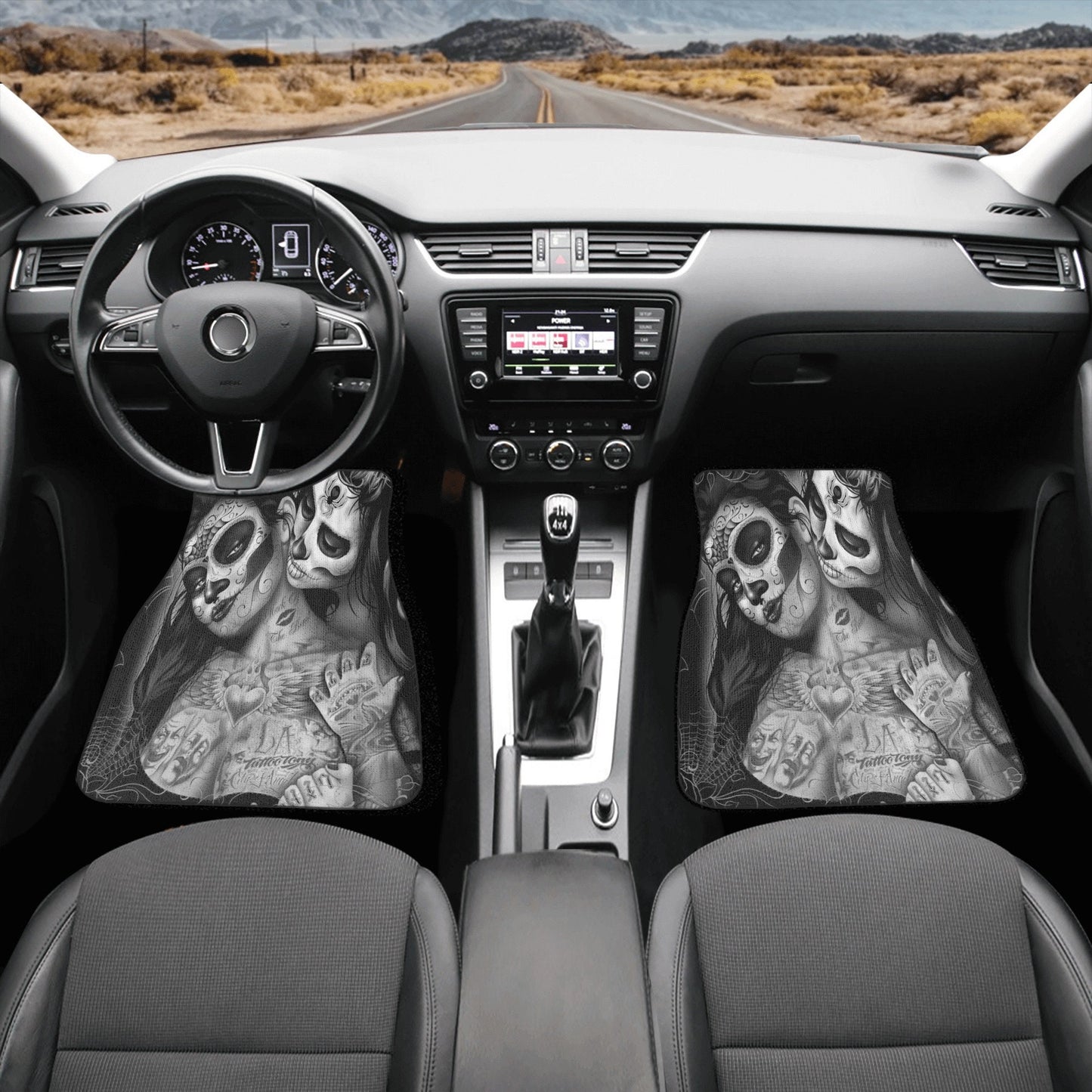 Sugar skull girl Car Seat Covers car mat Candy skull car seat protector Day of the dead girls car mat floral rose skull car seat cover mats