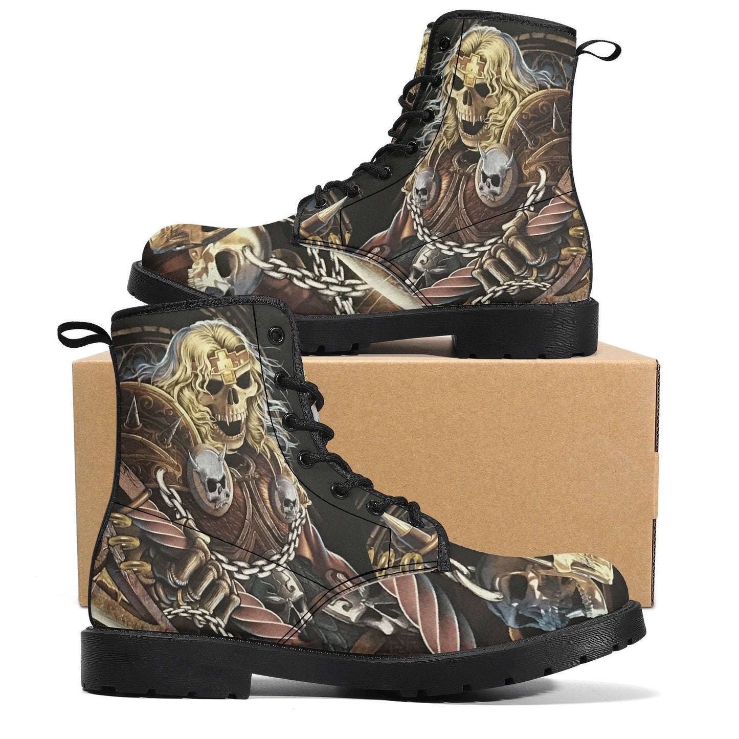 Grim reaper evils skull boots for men women, Horror punisher skull women boots skeleton boots, Death punisher leather boots shoes sneakers