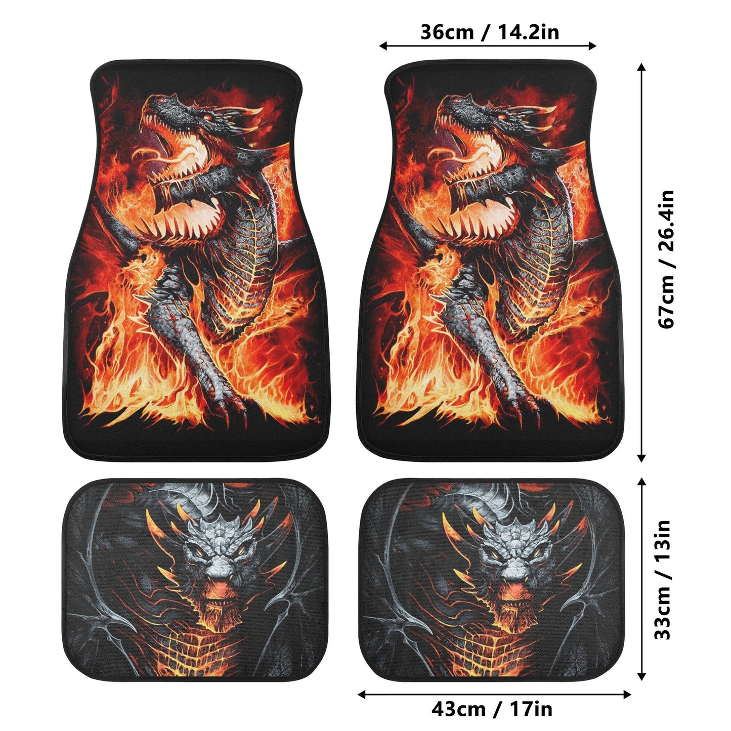 Dragon Skull Car Seat Cover car mat Halloween Gothic seat cover mat protector Grim reaper car seat skull mat skeleton car mat seat protector