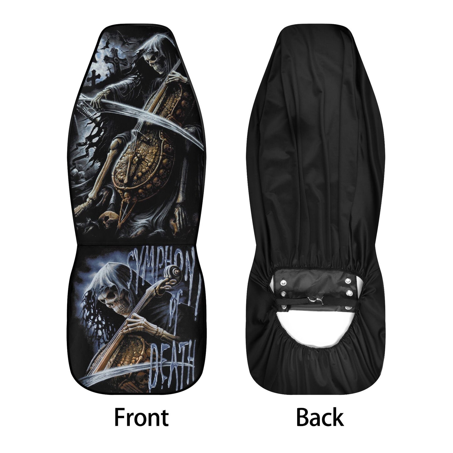 Grim reaper Skull Car Seat Cover car mat Skeleton death seat cover mat Flaming skull car seat protector skull mat skeleton car mat seat tool