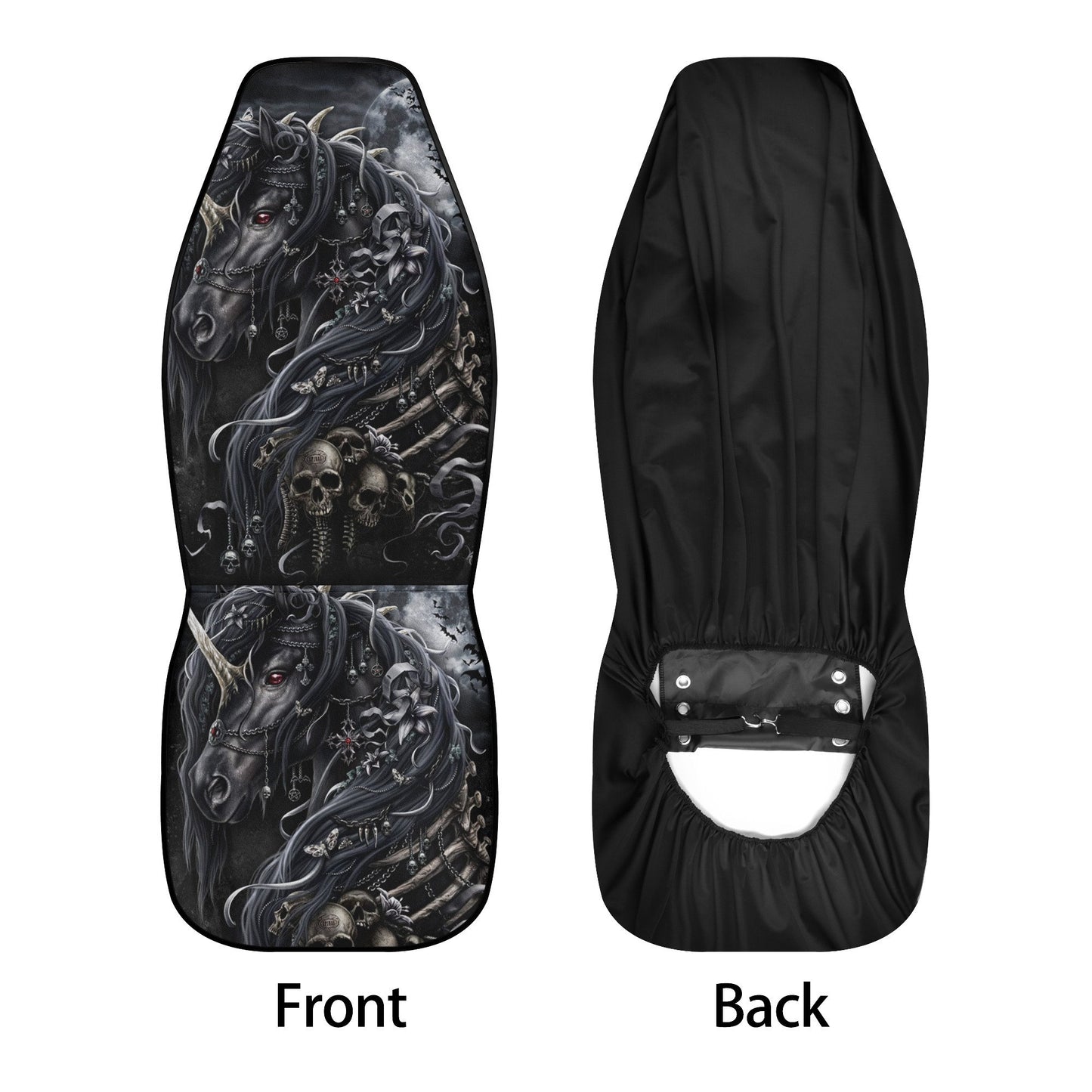 Horse Skull Car Seat Cover car mat Skeleton death seat cover mat Gothic horse skull car seat protector skull mat skeleton car mat seat cover