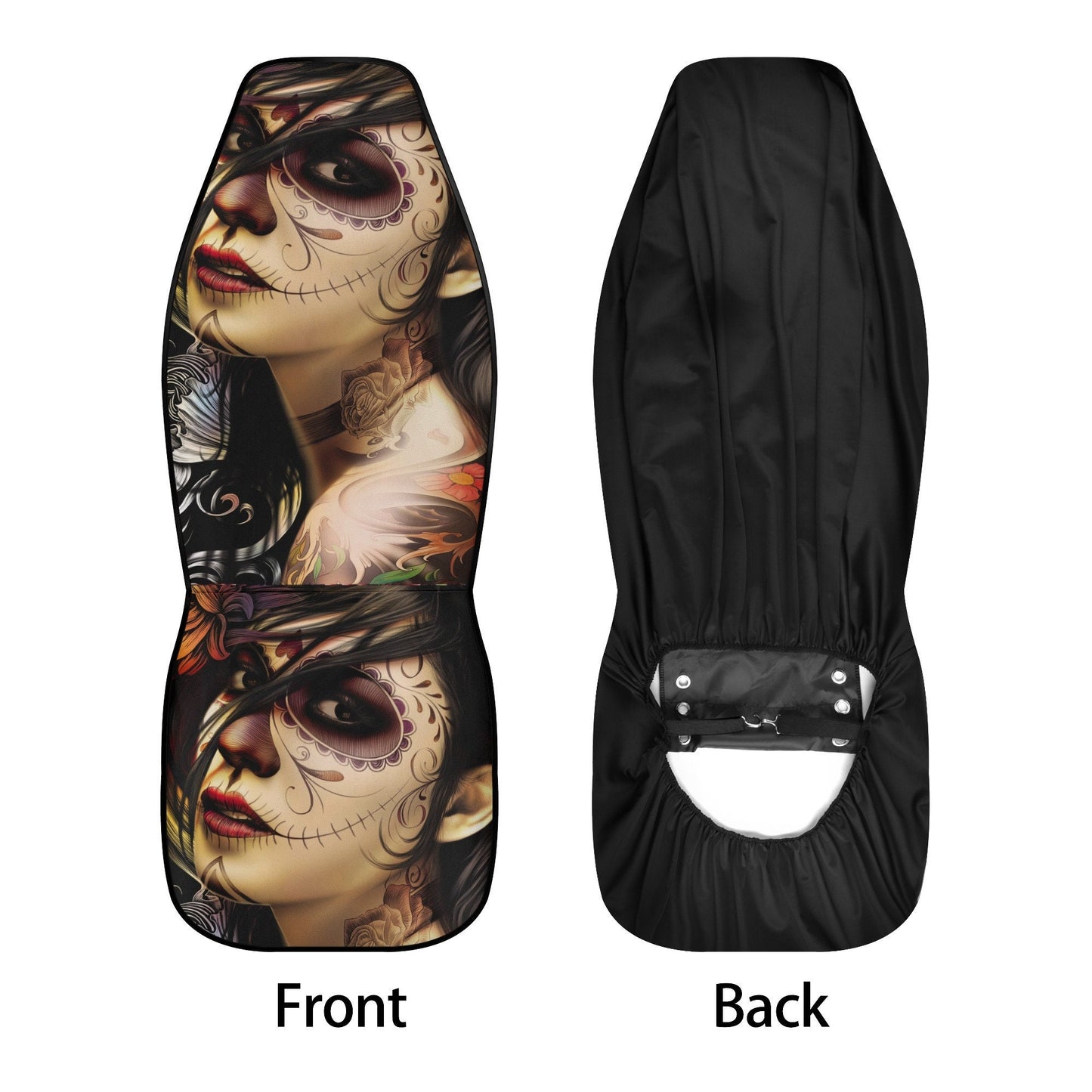 Sugar skull girl car seat cover, Sugar skull Car Seat Covers car mat flower skull car seat protector candy skull car accessories seat cover