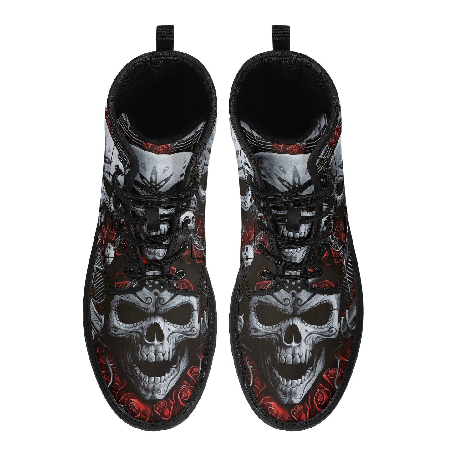 Motorcycle biker skull grim reaper boots for men women, Gothic boots for biker, skeleton boots, Horror grim reaper leather skull boots shoes