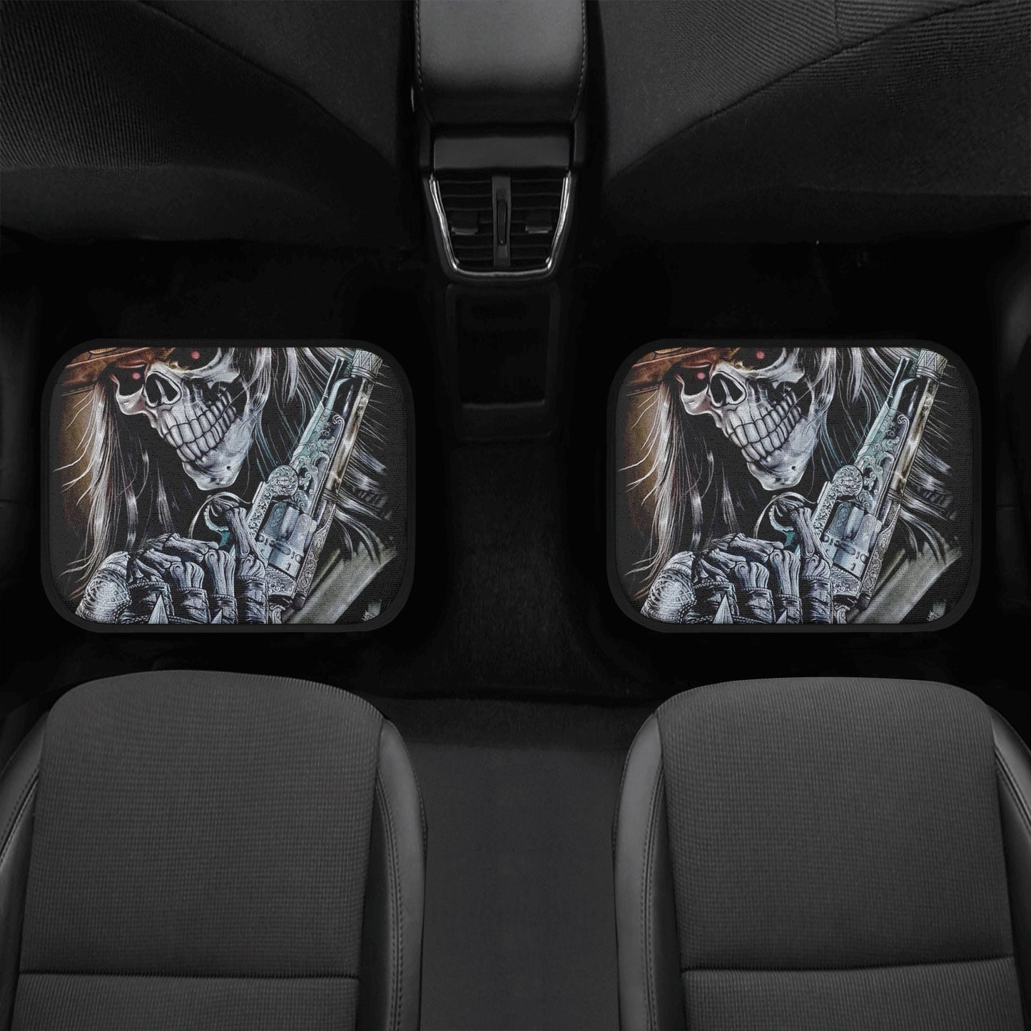 Grim reaper skull Car Seat Cover mat, Skeleton seat cover mat skeleton car seat cover, Halloween evil skull seat protector cover mat for car
