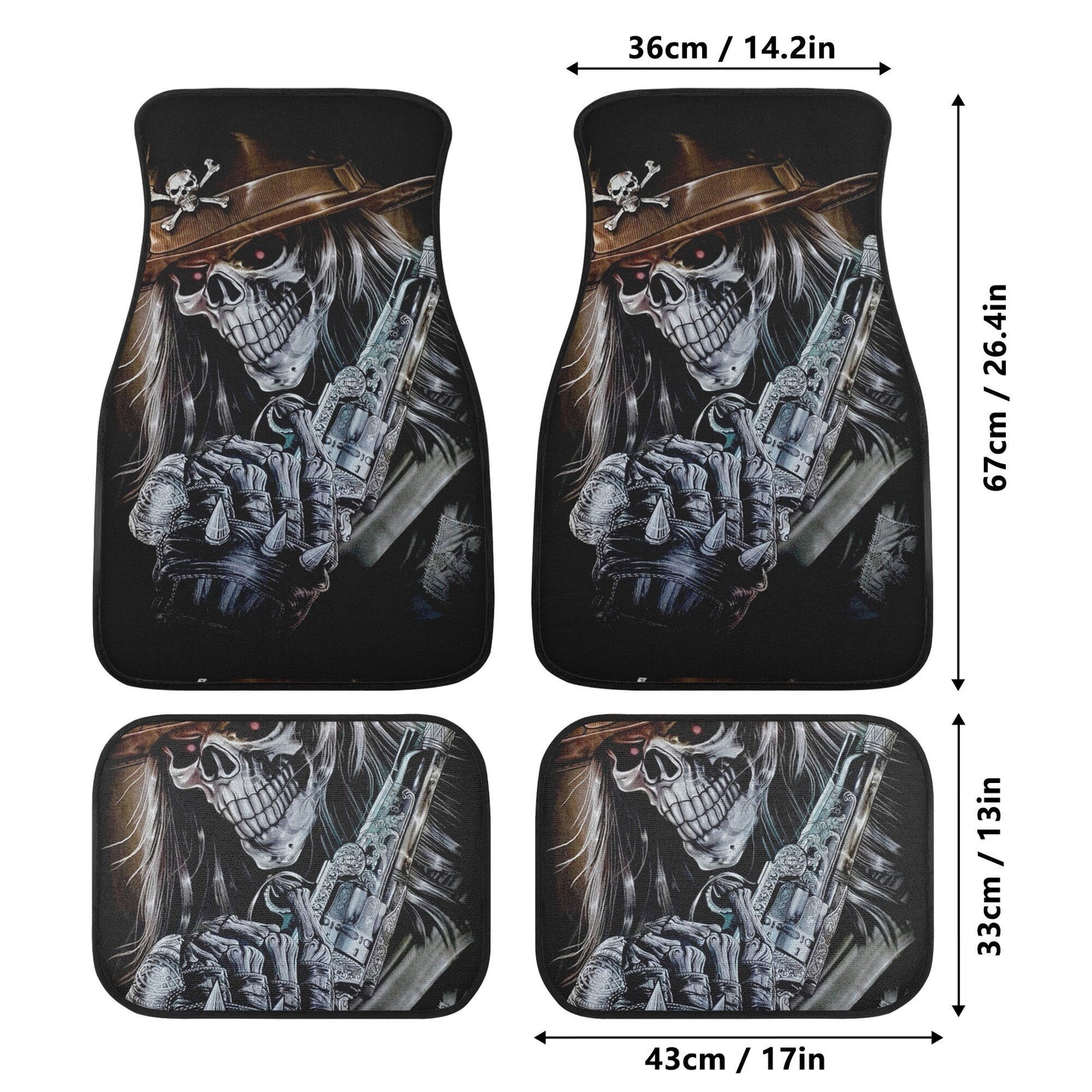 Grim reaper skull Car Seat Cover mat, Skeleton seat cover mat skeleton car seat cover, Halloween evil skull seat protector cover mat for car