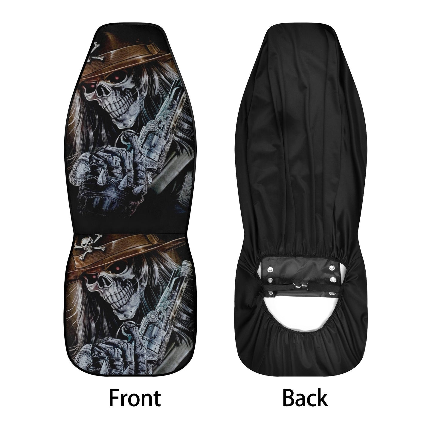 Grim reaper skull Car Seat Cover mat, Skeleton seat cover mat skeleton car seat cover, Halloween evil skull seat protector cover mat for car