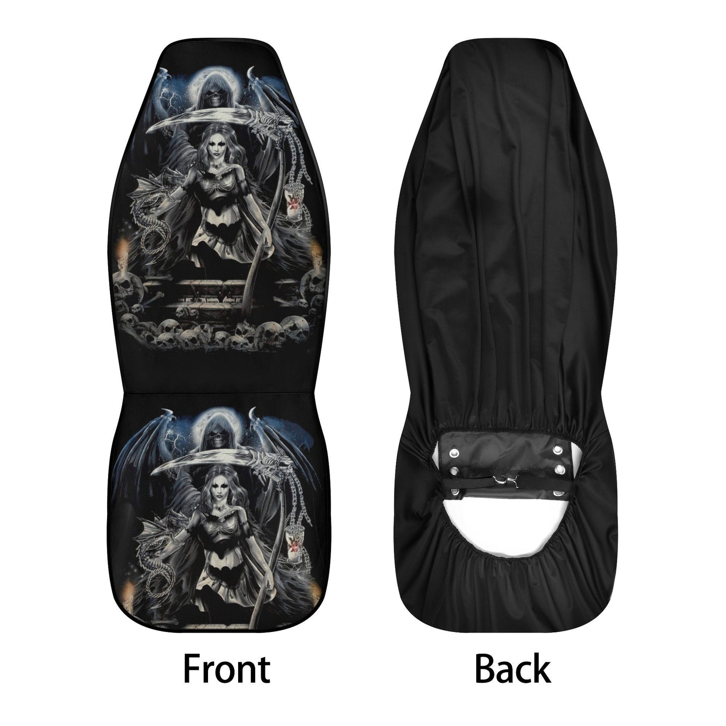 Gothic skull Car Seat Cover mat Grim reaper skull seat cover mat for car Halloween skull skeleton seat protector cover mat protector for car