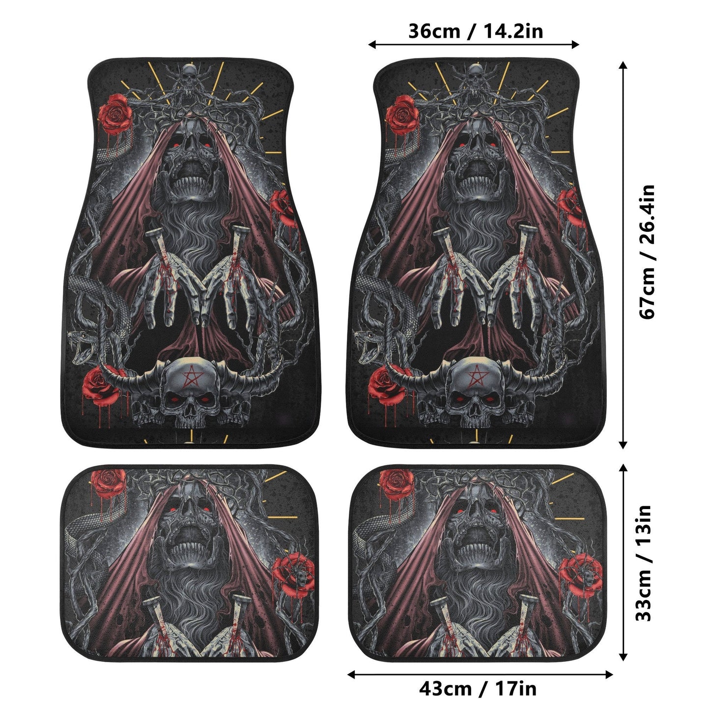 Ghost skull Car Seat Cover mat, Death skull seat cover mat for car Halloween skull skeleton seat cover, skull car mat, skull seat cover car