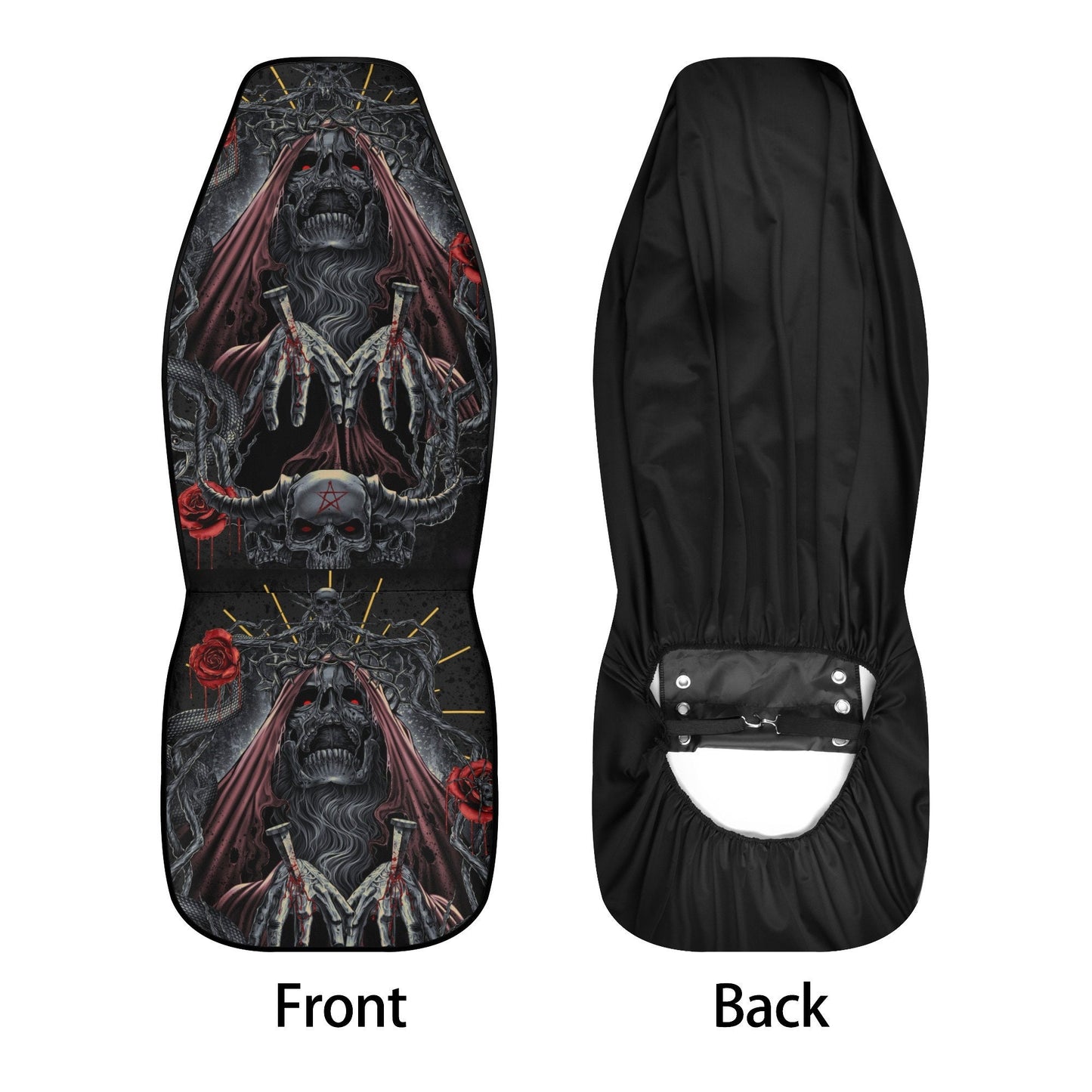 Ghost skull Car Seat Cover mat, Death skull seat cover mat for car Halloween skull skeleton seat cover, skull car mat, skull seat cover car