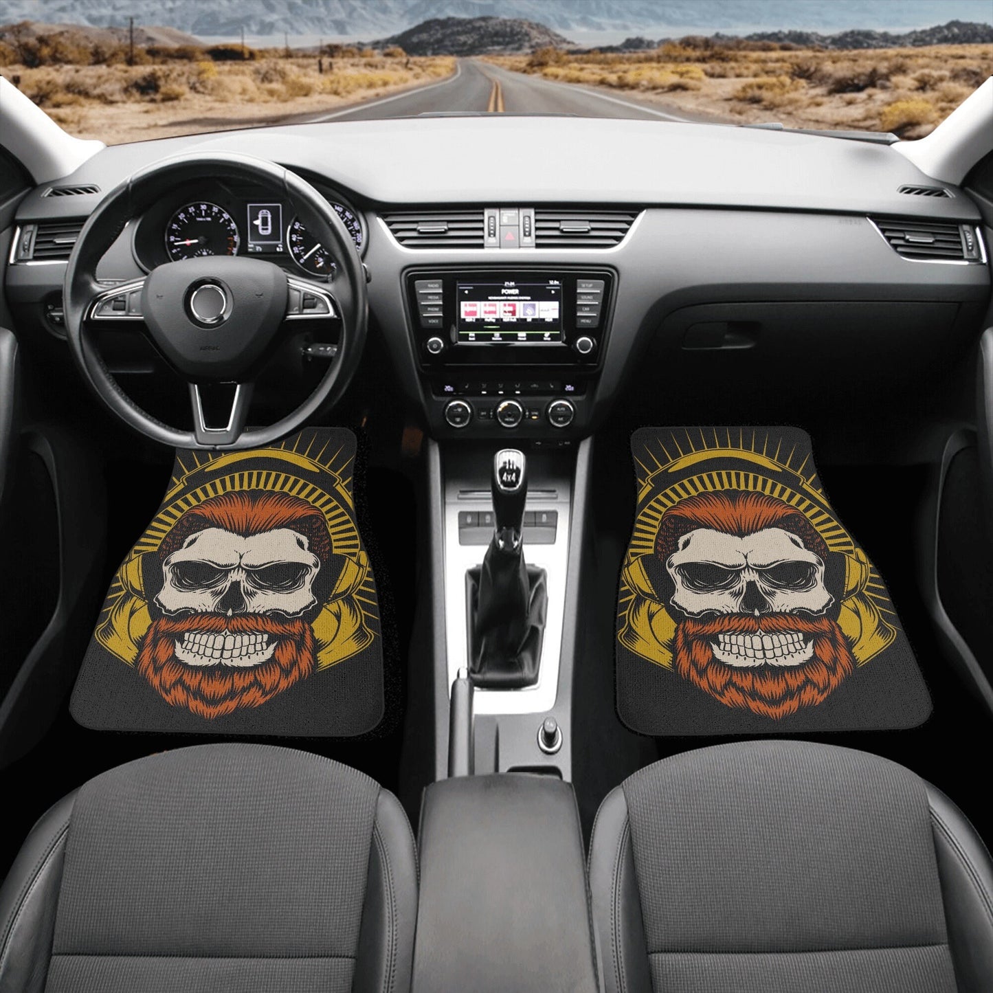 Gothic Car Seat Cover skull car mat, Halloween skull seat cover mat for car skeleton seat protector cover mat for car, horror car seat cover