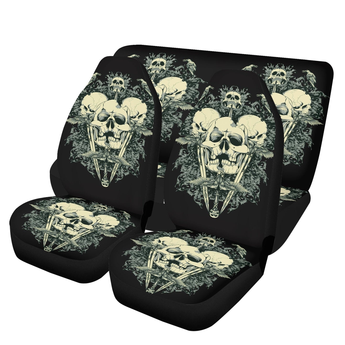 Grim reaper Car Seat Cover skull car mat Halloween skull seat cover mat for car Death seat protector cover mat for car, ghost car seat cover