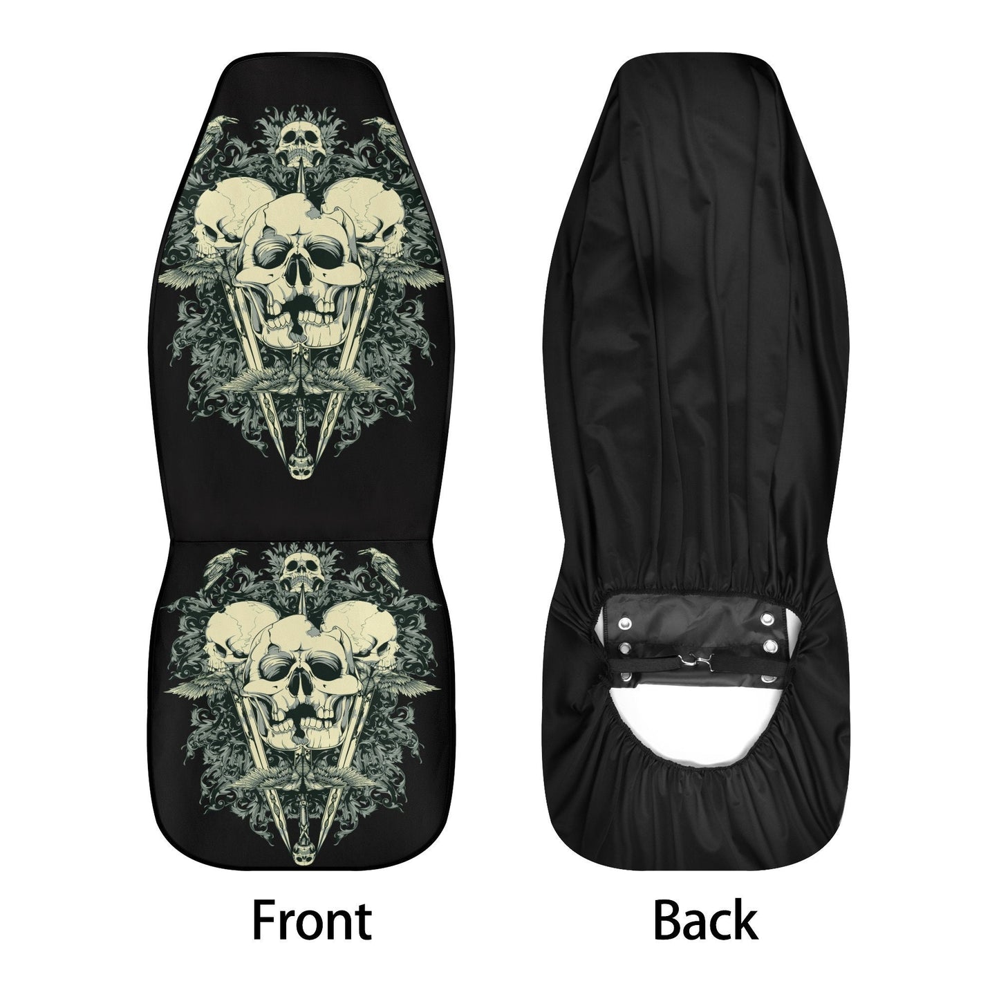 Grim reaper Car Seat Cover skull car mat Halloween skull seat cover mat for car Death seat protector cover mat for car, ghost car seat cover