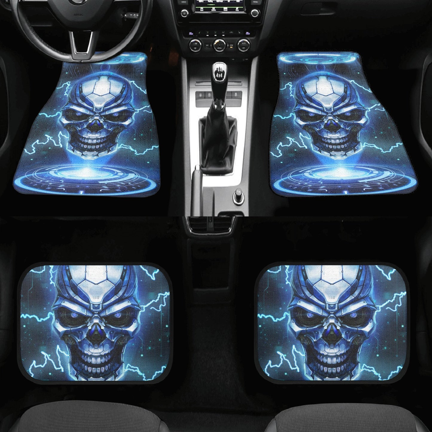 Grim reaper Car Seat Cover skull car mat Halloween skull seat cover mat for car Flaming skull seat cover mat for car, ghost car seat cover