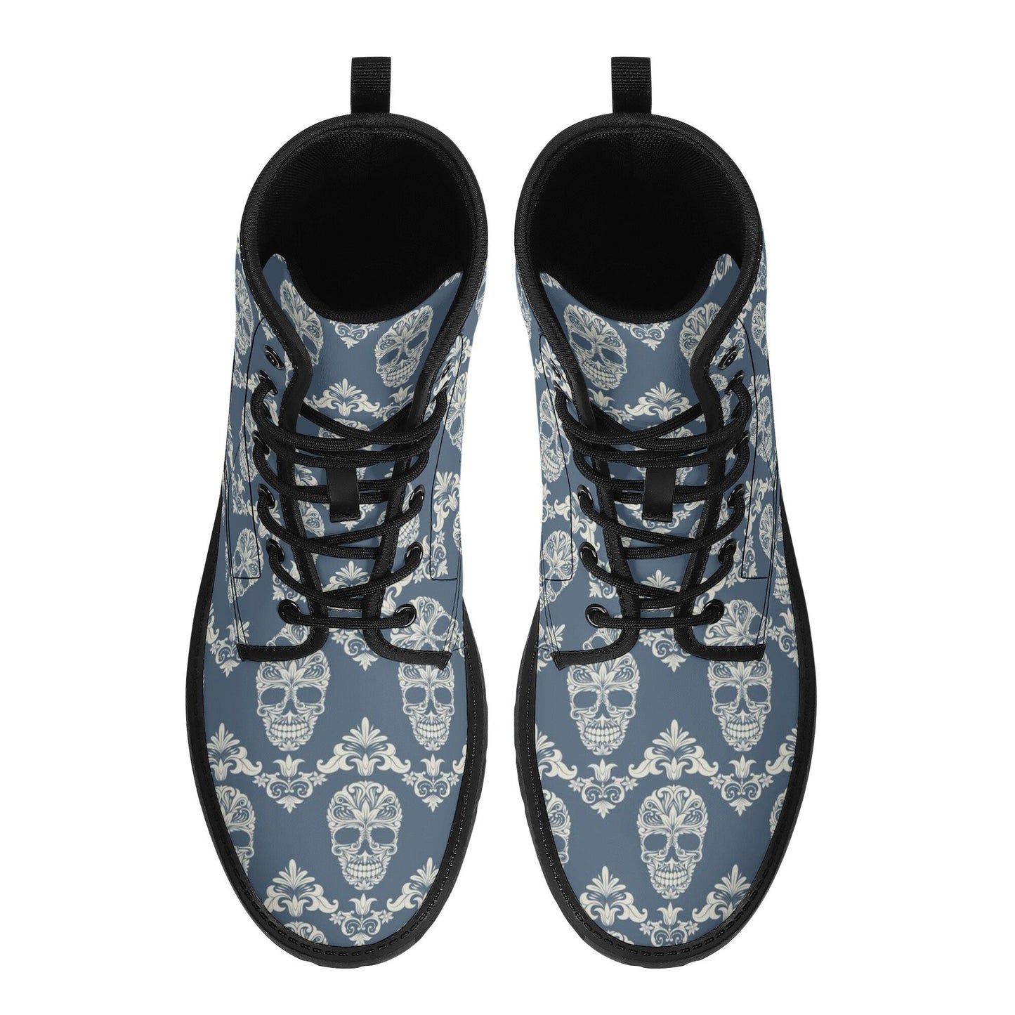 Cany sugar skull leather boots, Mexican skull boots, Dia de los muertos sugar skull boots for women men, skull men boots gothic women boots